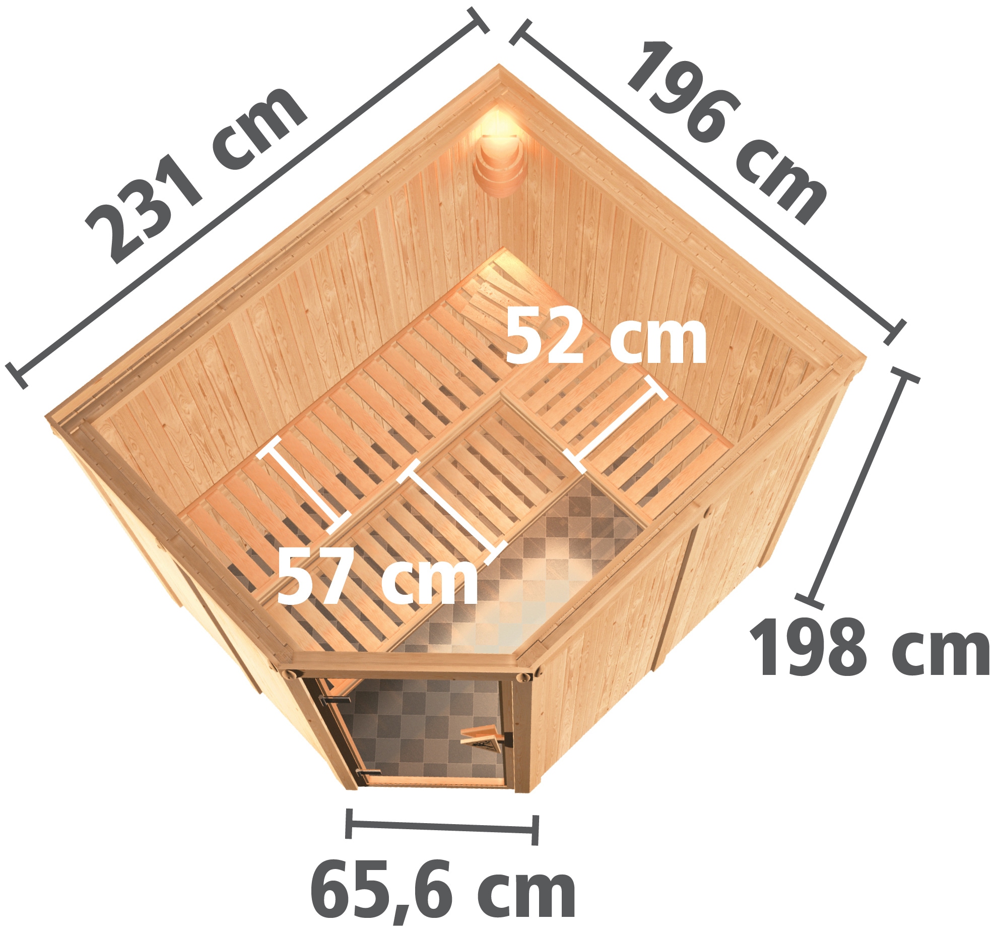 Karibu Sauna »Marit« Set,  ohne Ofen