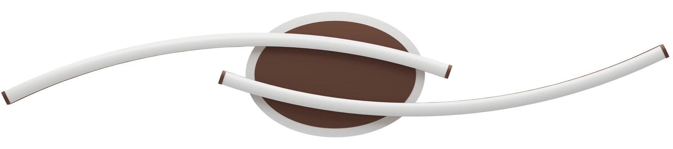 EGLO Deckenleuchte »Lungolago Deckenlampe, Bürolampe Decke aus Metall, Flurlampe, Lampe« LED-Modul 1 Stk. Neutralweiß Wand-/Deckenleuchte - L74 x B14 x H6 cm - bronze - 12W inkl.