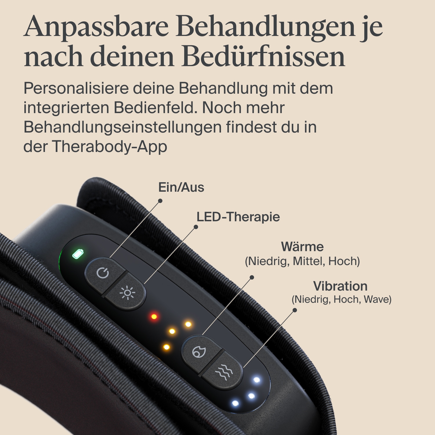 Therabody Wärmegürtel »ThermBack LED Therapiebandage mit Ferninfrarot, LED, Wärme, Vibration« Lindert Rückenschmerzen, fördert Erholung & steigert Beweglichkeit