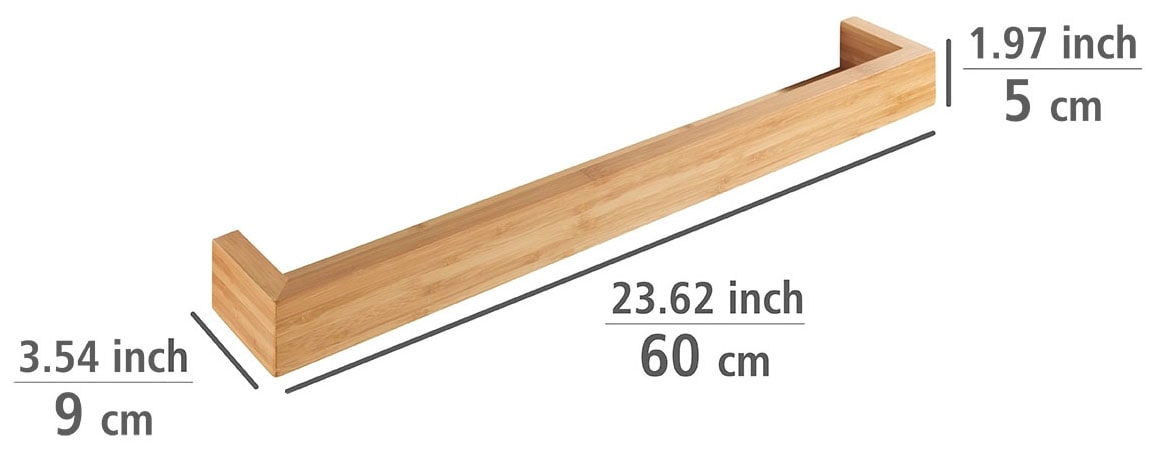 WENKO Wandregal »Bambusa«, 60 cm