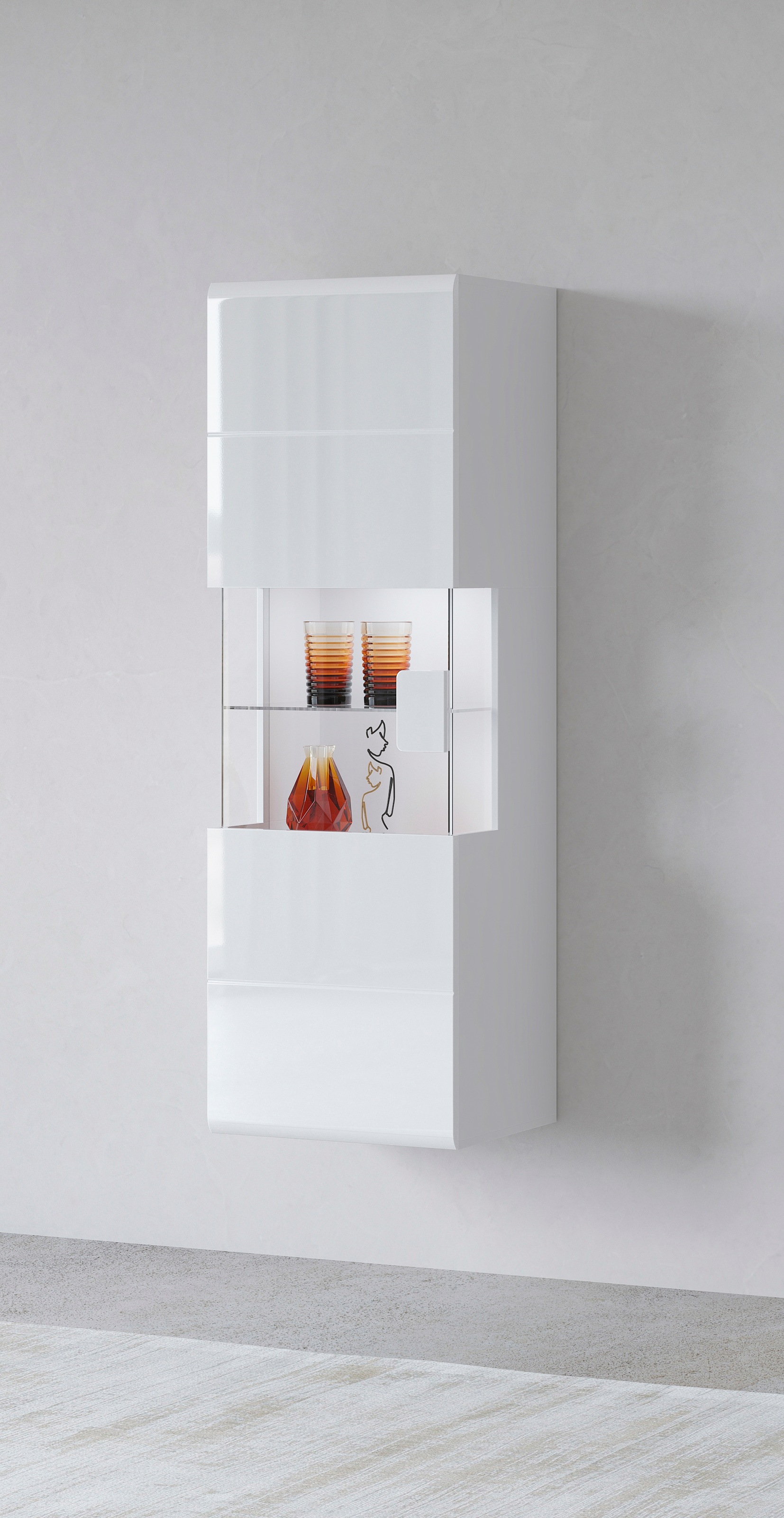 INOSIGN Hängevitrine »Toledo,Höhe 159 cm trendige Glasvitrine mit dekorativ günstig online kaufen