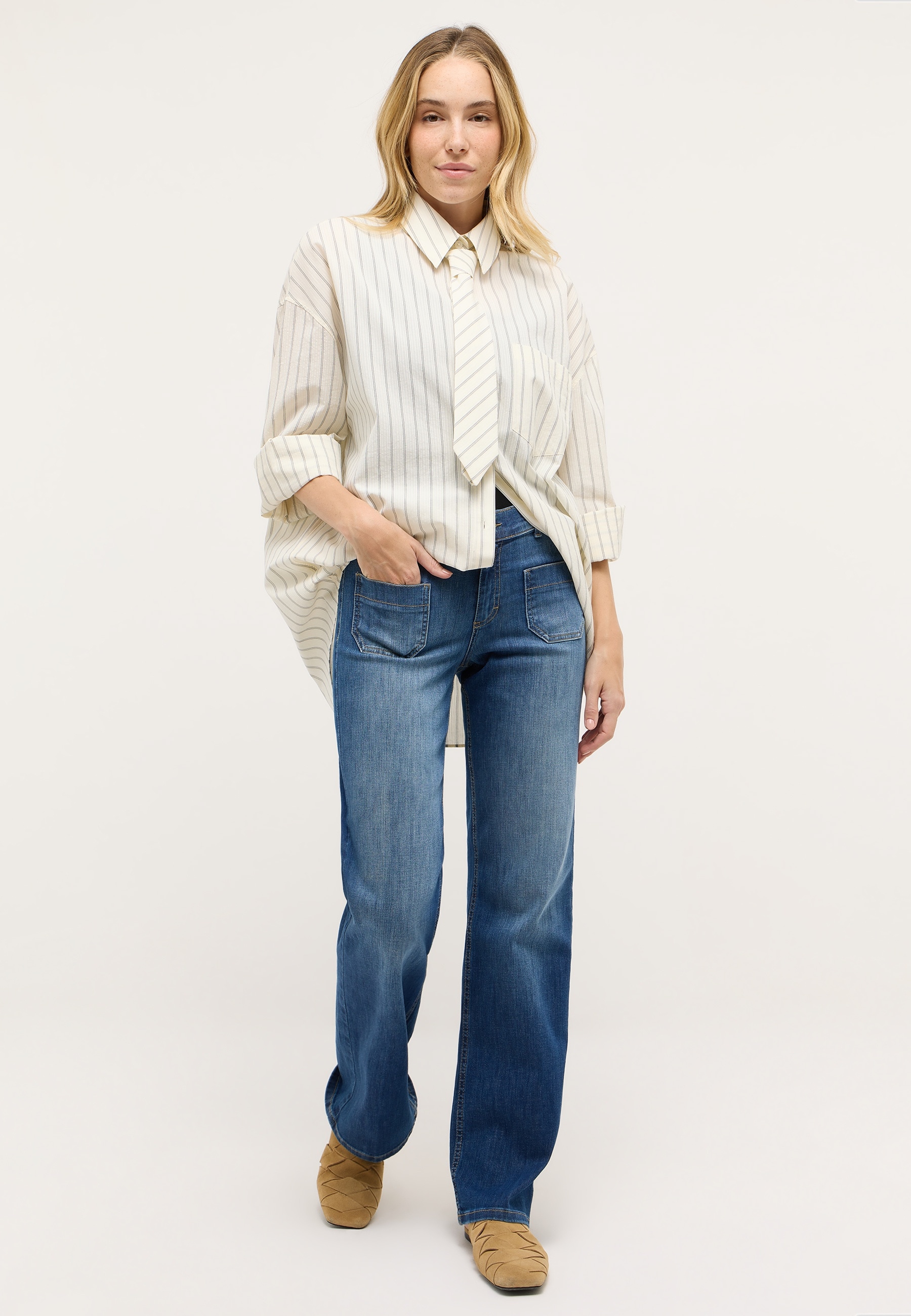 ANGELS High-waist-Jeans »Liz Smart« mit ausgestelltem Bein und Stretch