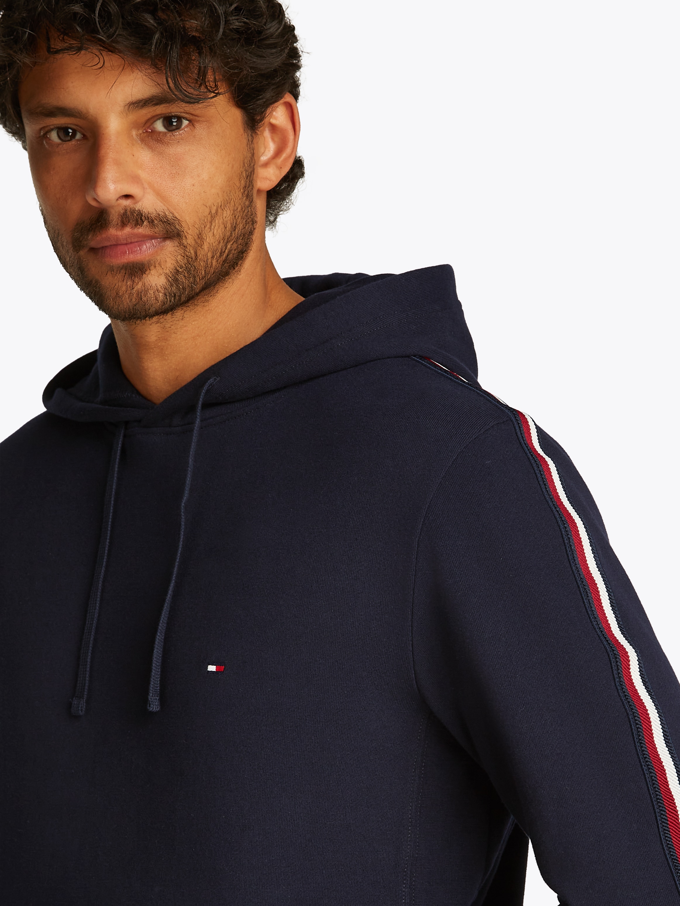 Tommy Hilfiger Hoodie »GLOBAL STRIPE HOODY«, mit Streifen in Tommy farbe auf dem Ärmel

