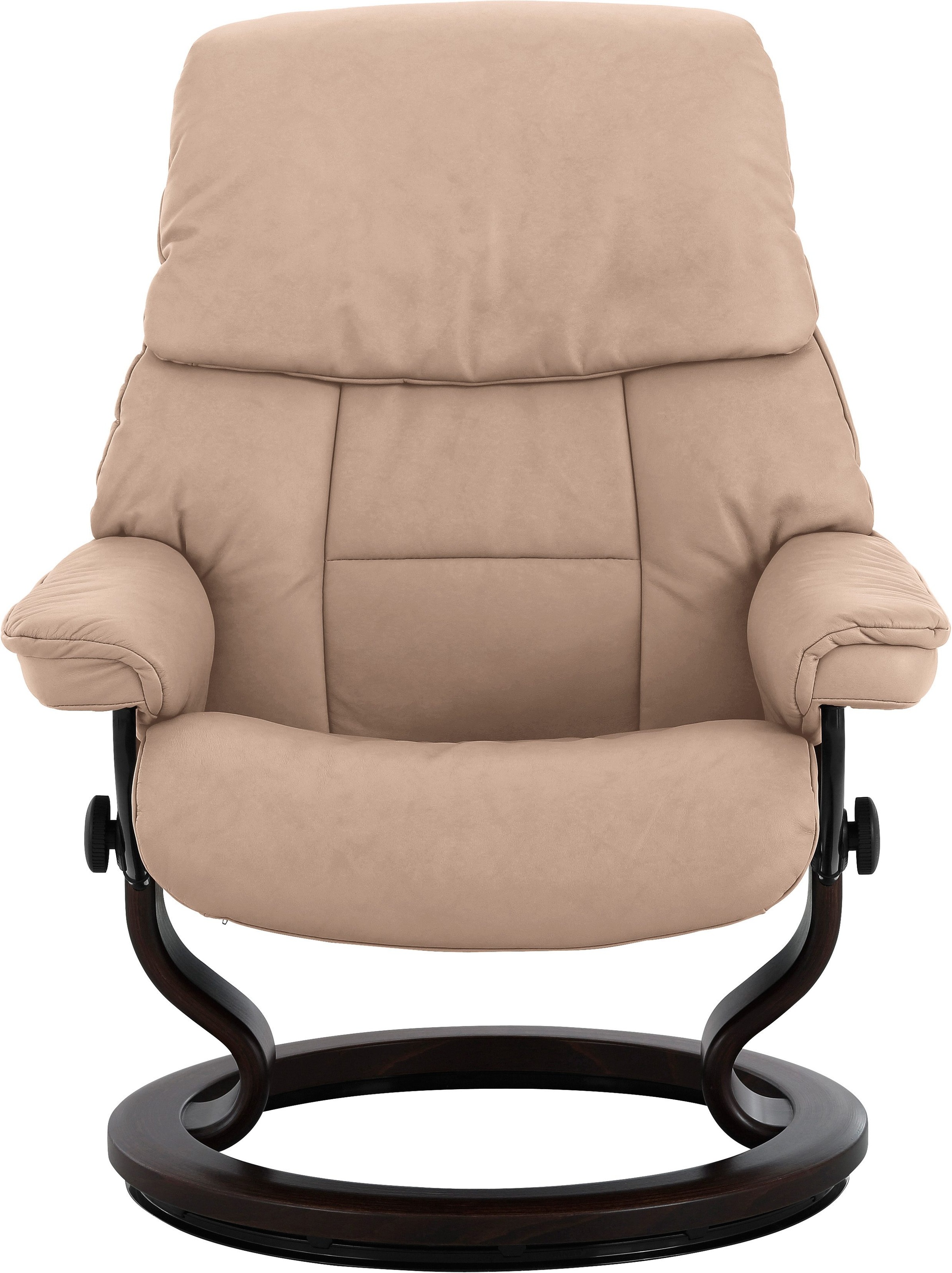Stressless® Relaxsessel »Ruby«, (Set, Relaxsessel mit Hocker), mit Classic Base, Größe M, Gestell Eiche, Wenge, Braun & Schwarz
