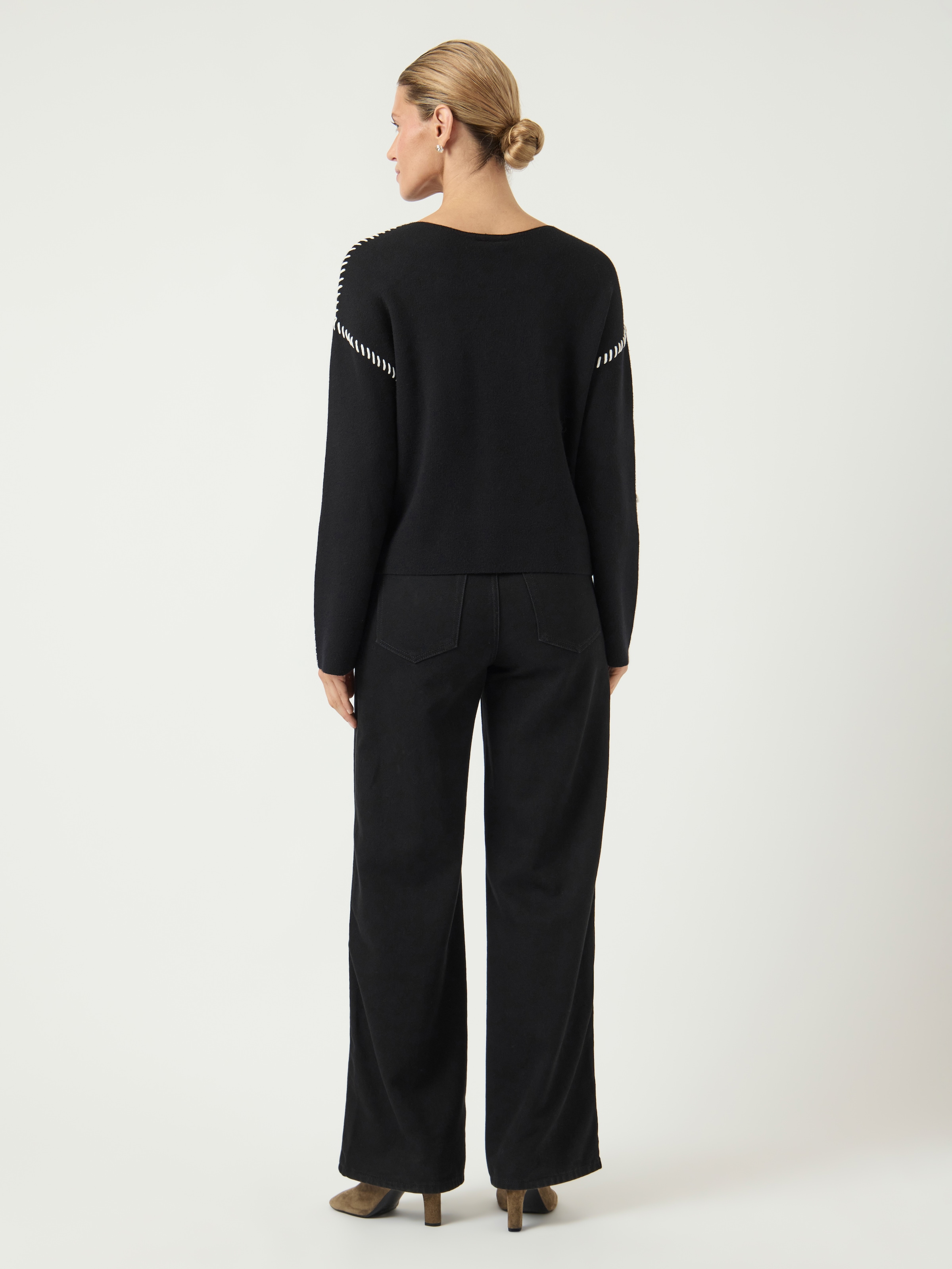 Y.A.S Strickpullover »YASSTITCHA LS KNIT PULLOVER S. NOOS« farblich abgesetzte Nähte