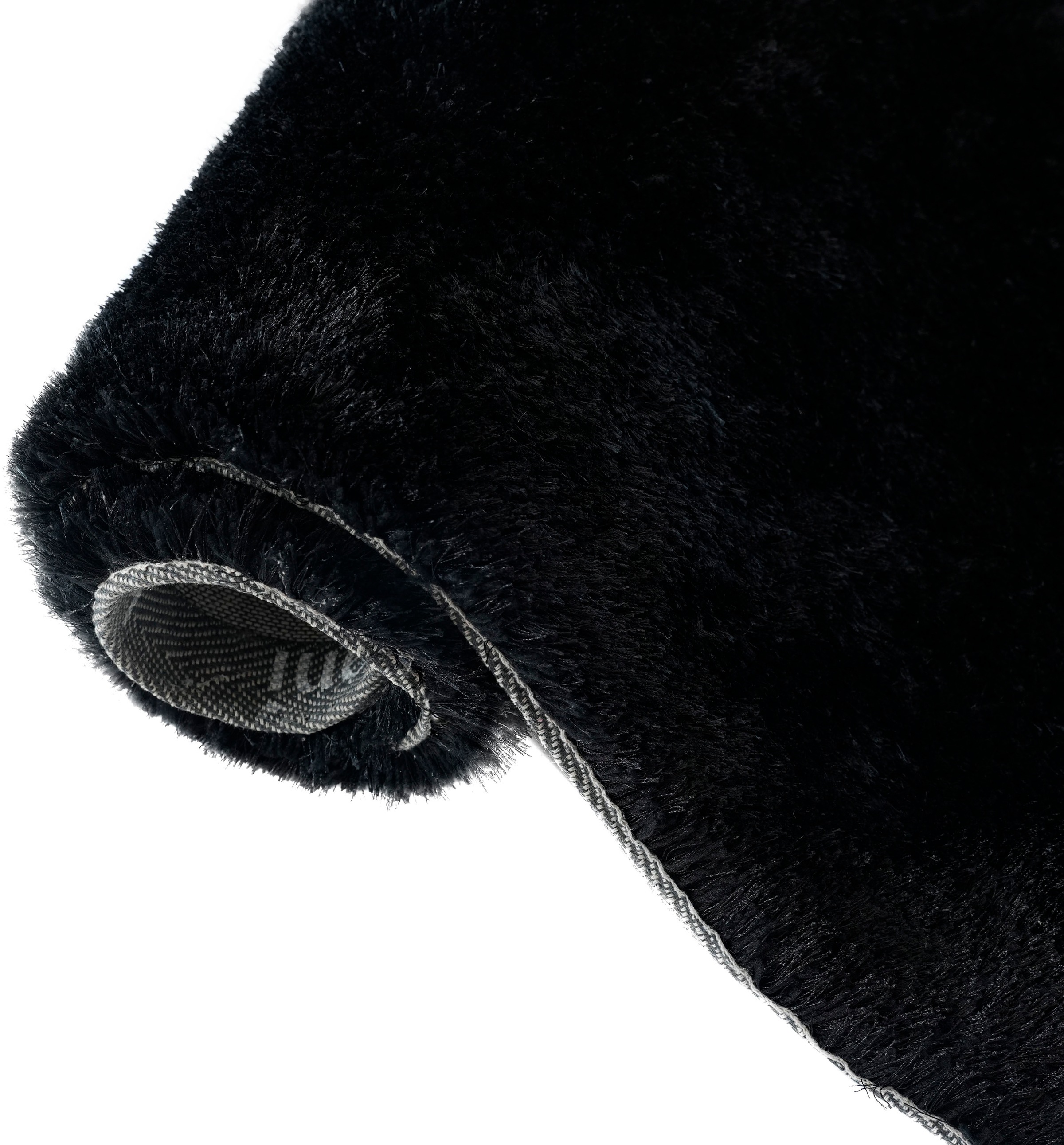 Bruno Banani Hochflor-Teppich »Dana Bean shape, besondere Form, weich, Mikrofaser Teppiche«, U-förmig, 30 mm Höhe, organische Form, uni, Wohnzimmer, Schlafzimmer, Esszimmer