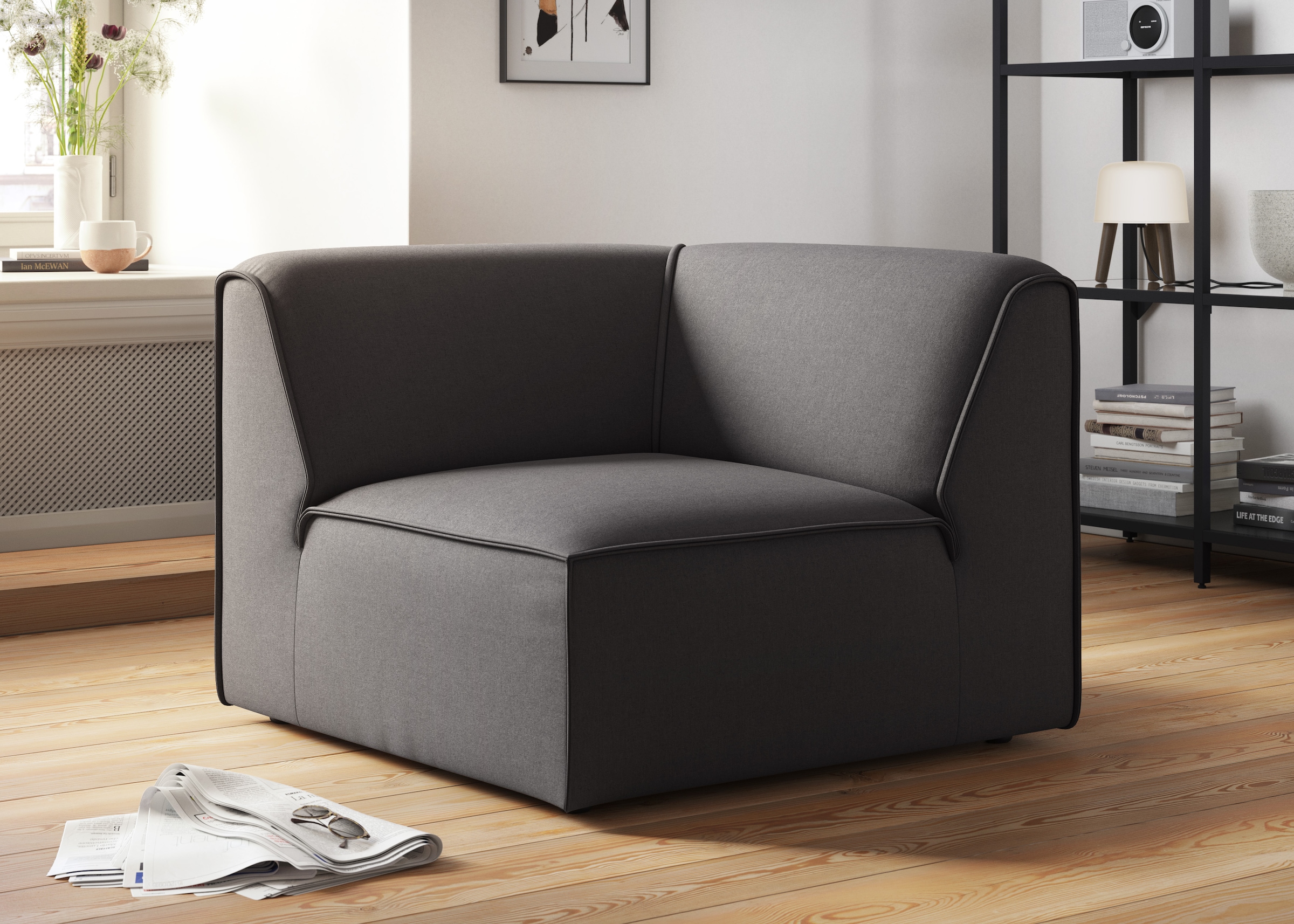 OTTO home Sofa-Eckelement »Merid, Sofaelement, Maße B/T/H: 97/97/46 cm« als günstig online kaufen