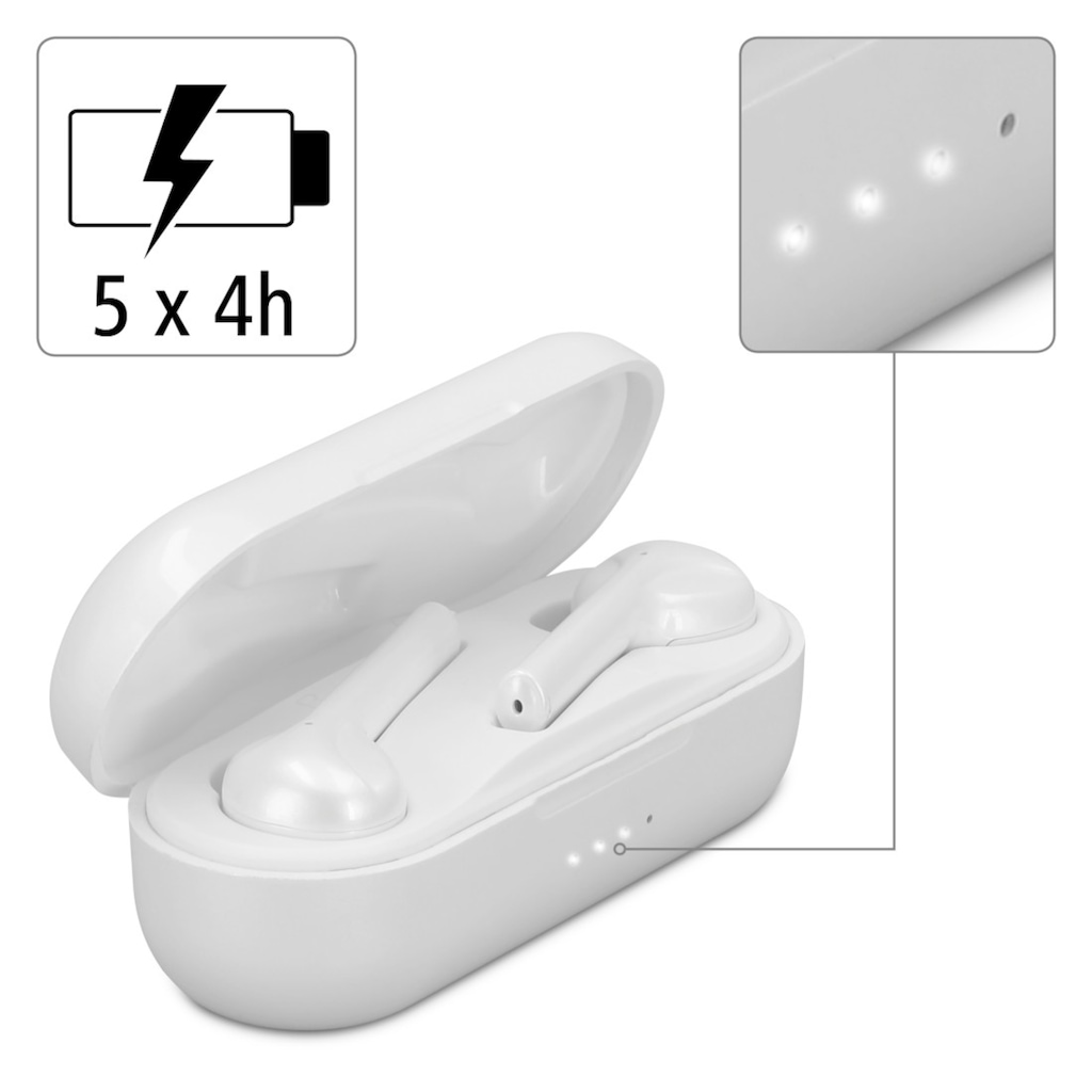 Hama In-Ear-Kopfhörer »Bluetooth® Kopfhörer True Wireless, In Ear USB-C Anschluss, Ladebox«, A2DP Bluetooth-AVRCP Bluetooth-HFP-HSP, Sprachsteuerung