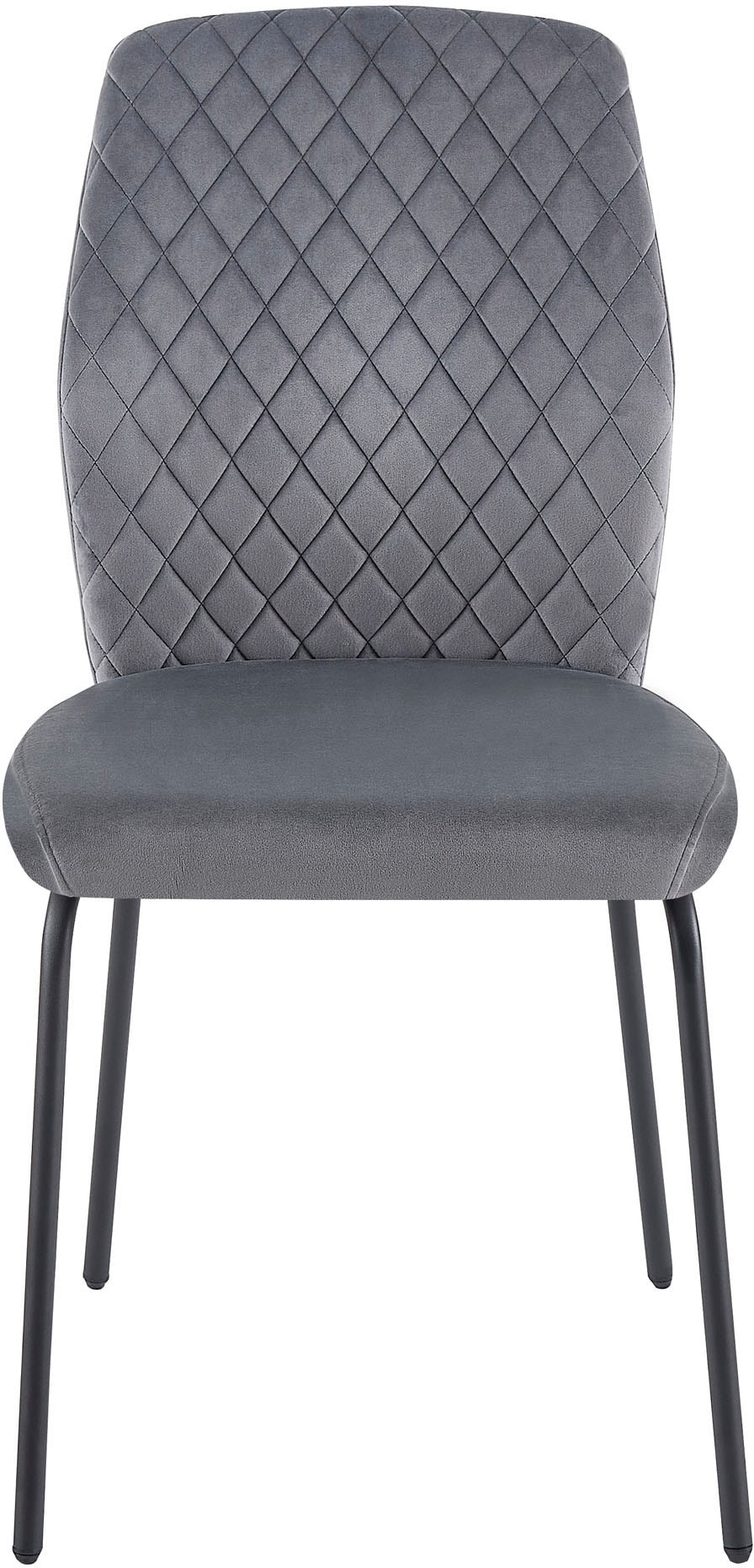 SalesFever 4-Fußstuhl »Esszimmerstuhl mit elegantem Stil« (Set) 2 Stk.2er Set mit eleganter Wabensteppung im Rücken