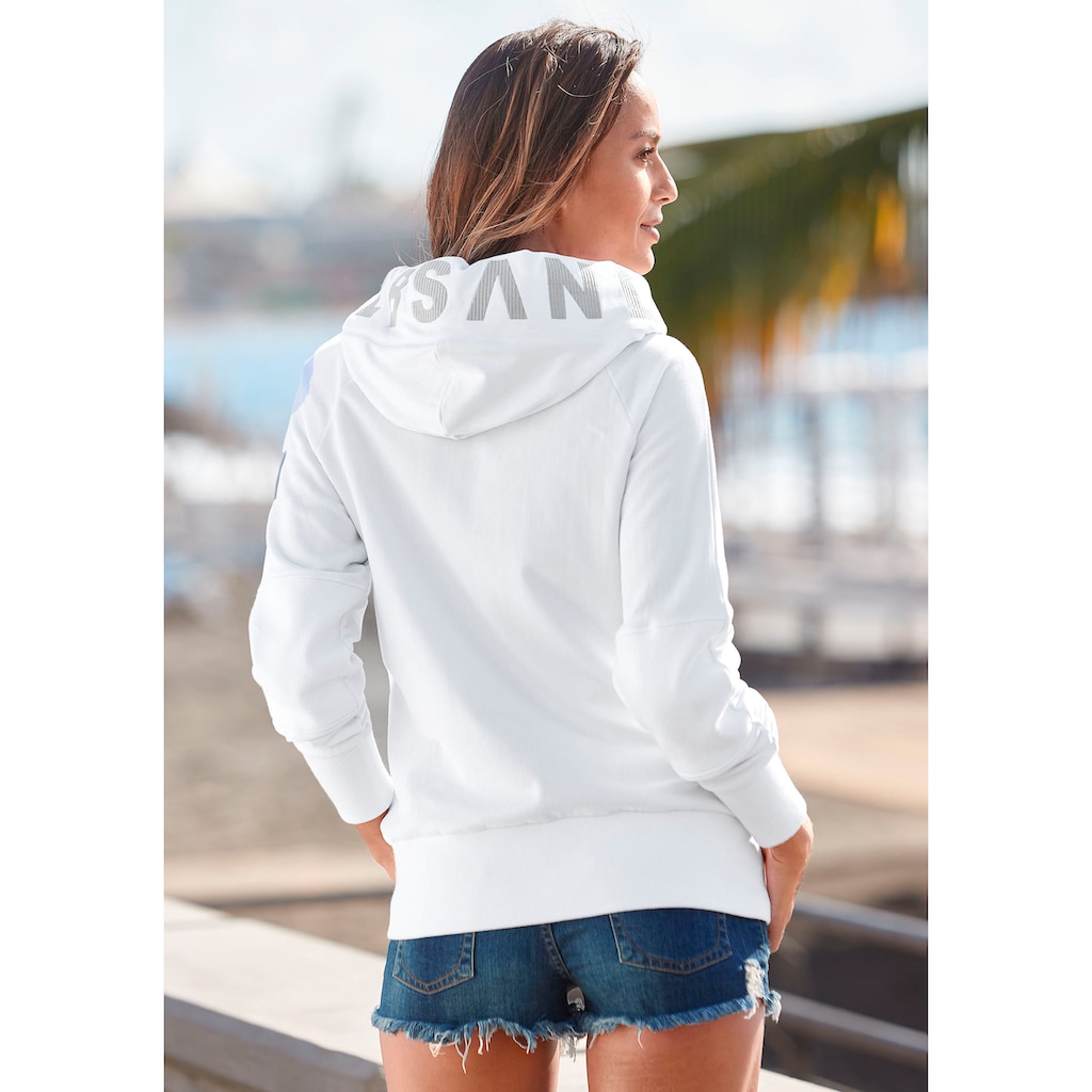 Elbsand Kapuzensweatjacke »Kelda«, mit Logoprint und Taschen, Freizeitjacke, sportlich-casual