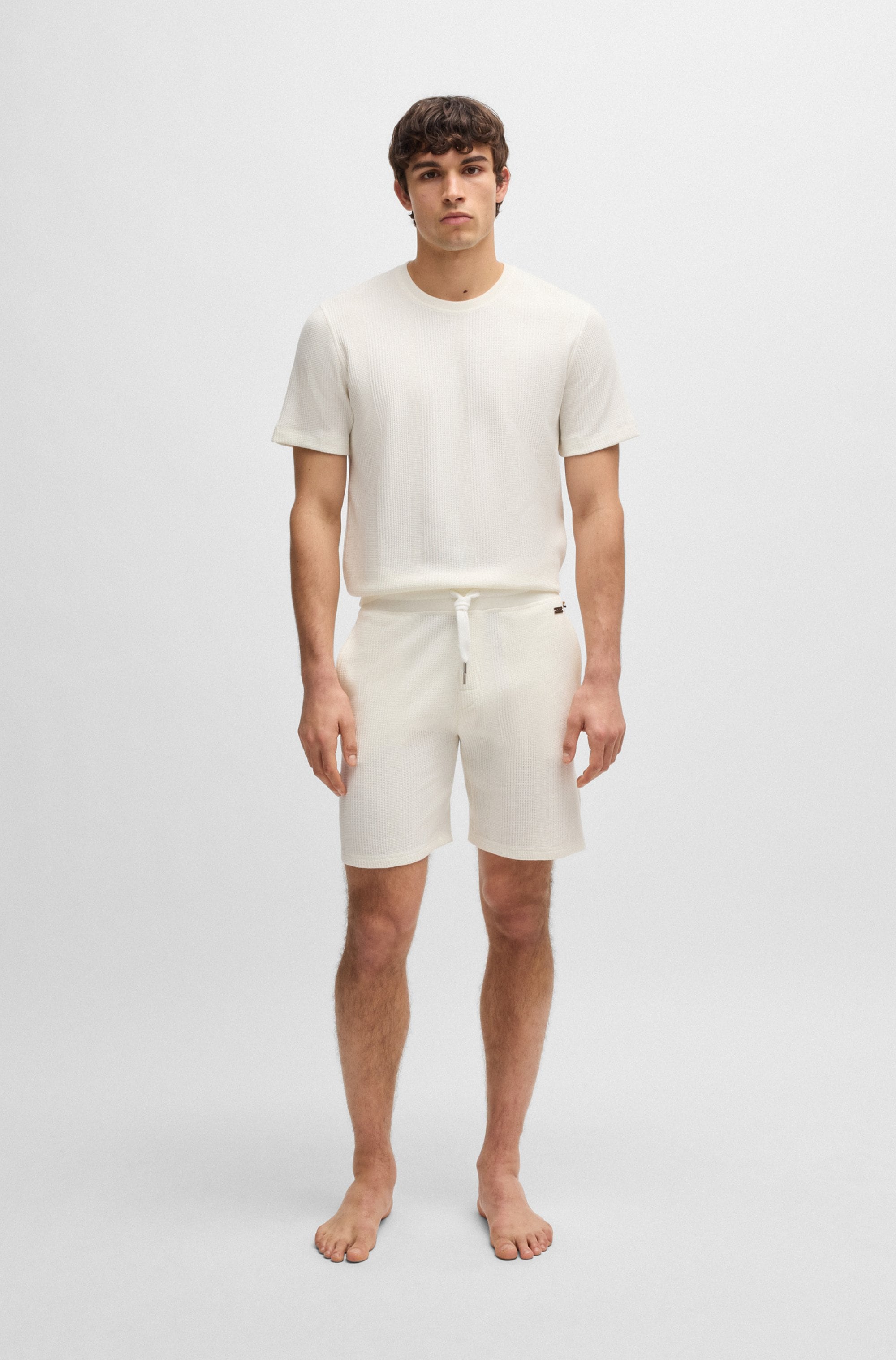 BOSS T-Shirt »Structure T-S«, mit Metall-Label