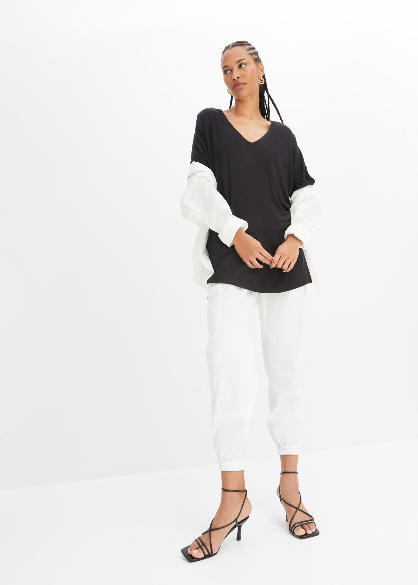 bonprix T-Shirt »Long-Shirt aus nachhaltigem Viskose-Mix«, Long-Shirt aus nachhaltigem Viskose-Mix
