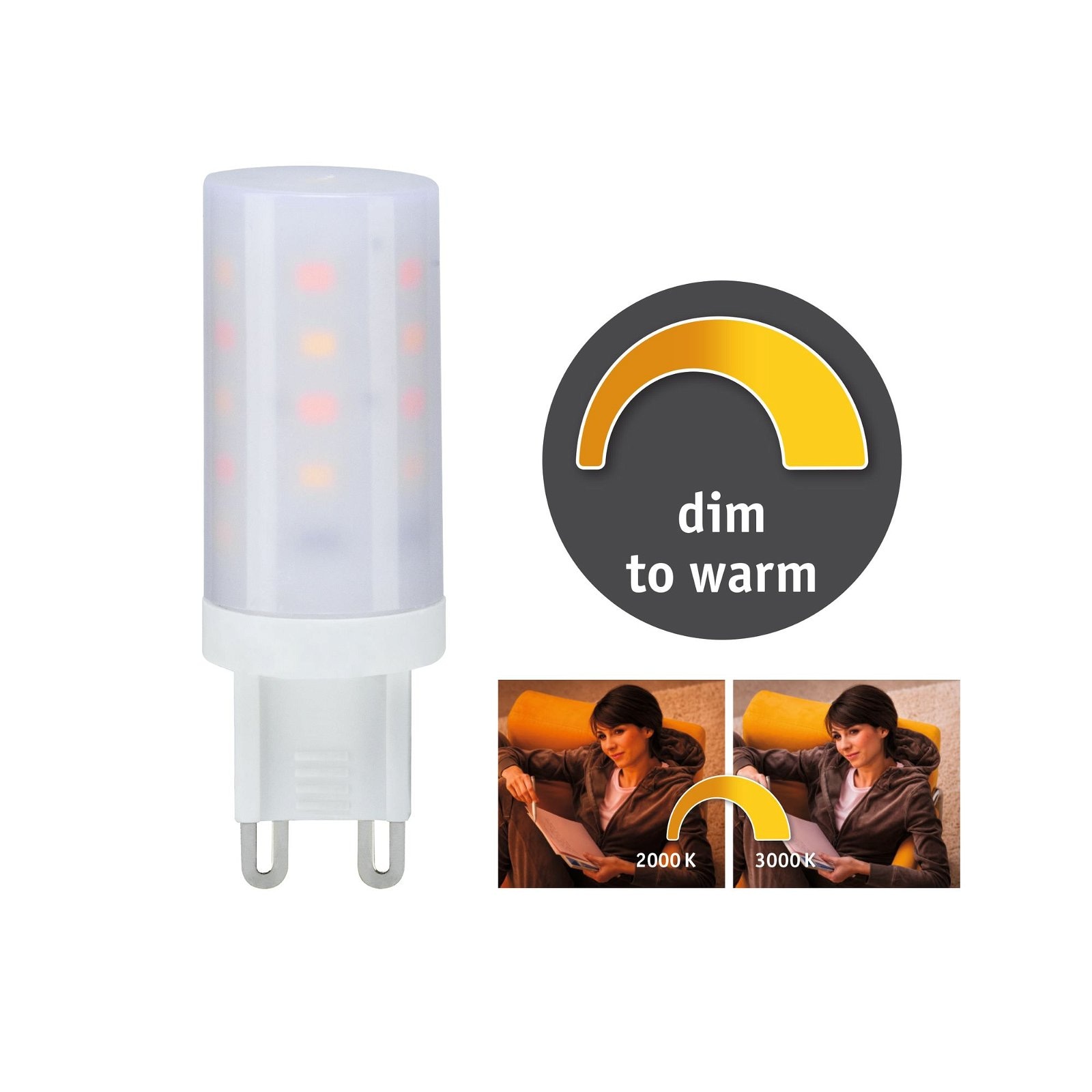 Paulmann LED-Leuchtmittel »230V Stiftsockel 1er-Pack 270lm 4W Klar«, 1 St., Warmweiß