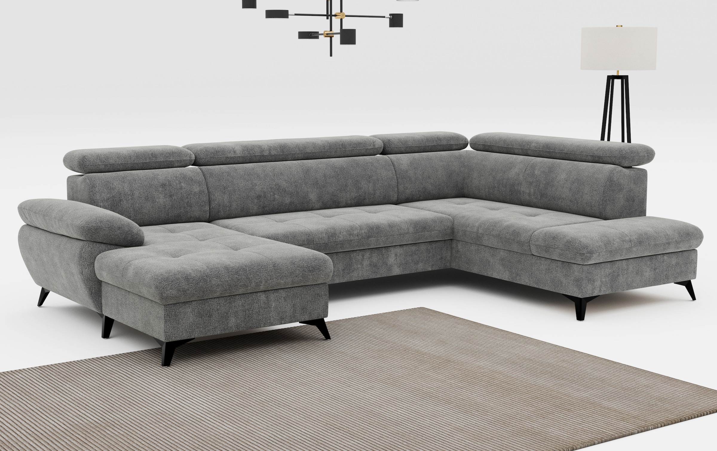 COTTA Wohnlandschaft "Hudson U-Form" mit Kopfteilverstellung, wahlweise mit günstig online kaufen