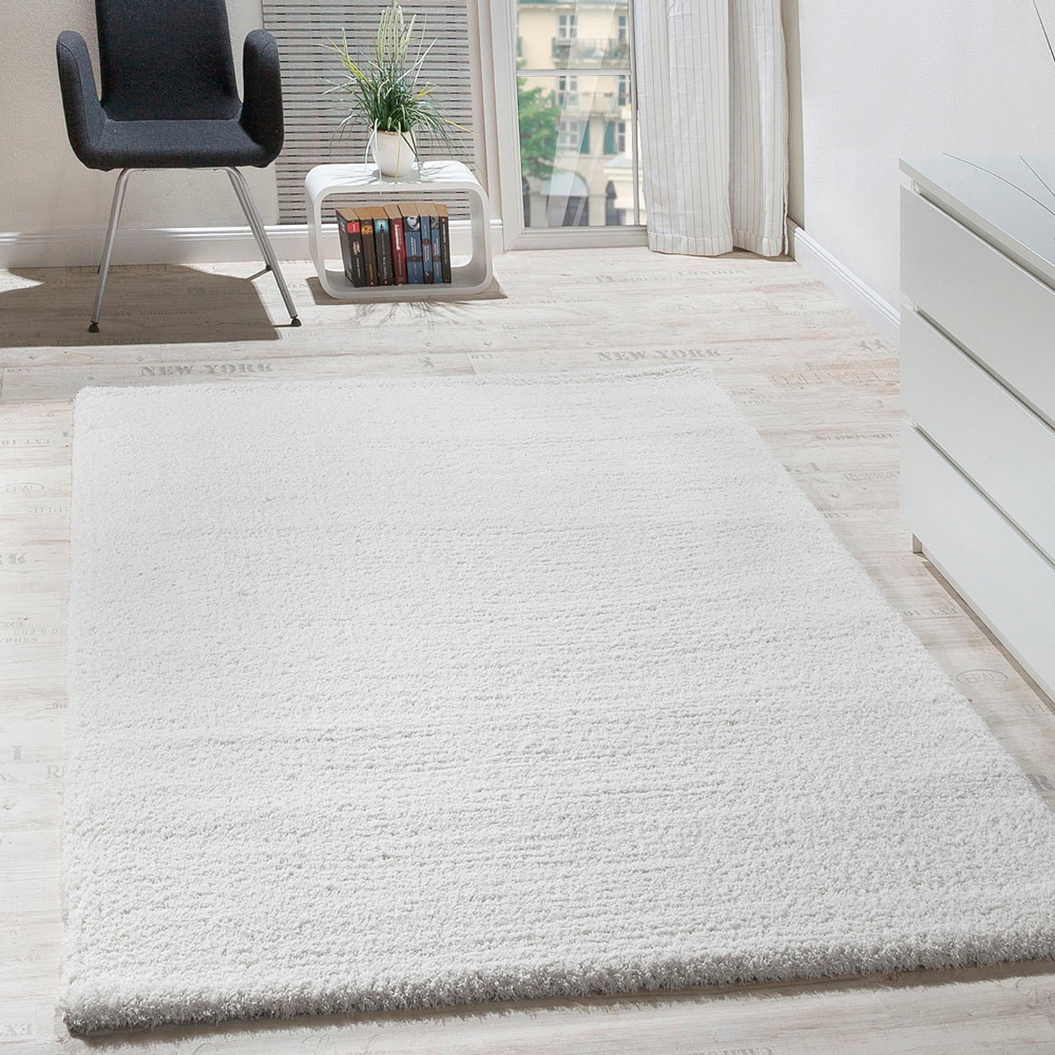 Paco Home Hochflor-Teppich »Avantgarde 550«, rechteckig, 45 mm Höhe, gewebt, besonders weich und & flauschig, Uni Farben