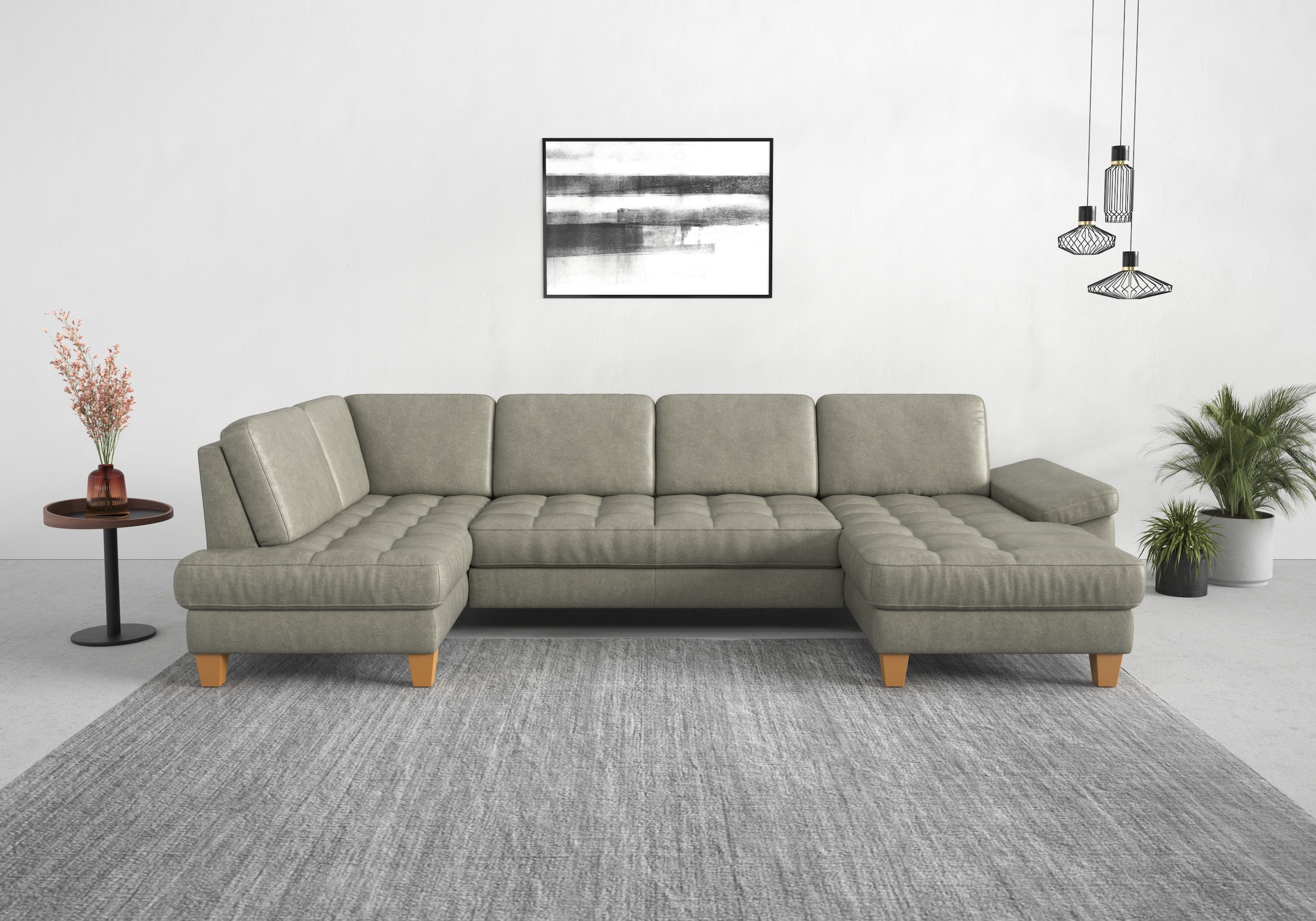 sit&more Wohnlandschaft »Westham U-Form«, wahlweise mit Bettfunktion, Bettkasten, Sitztiefenverstellung
