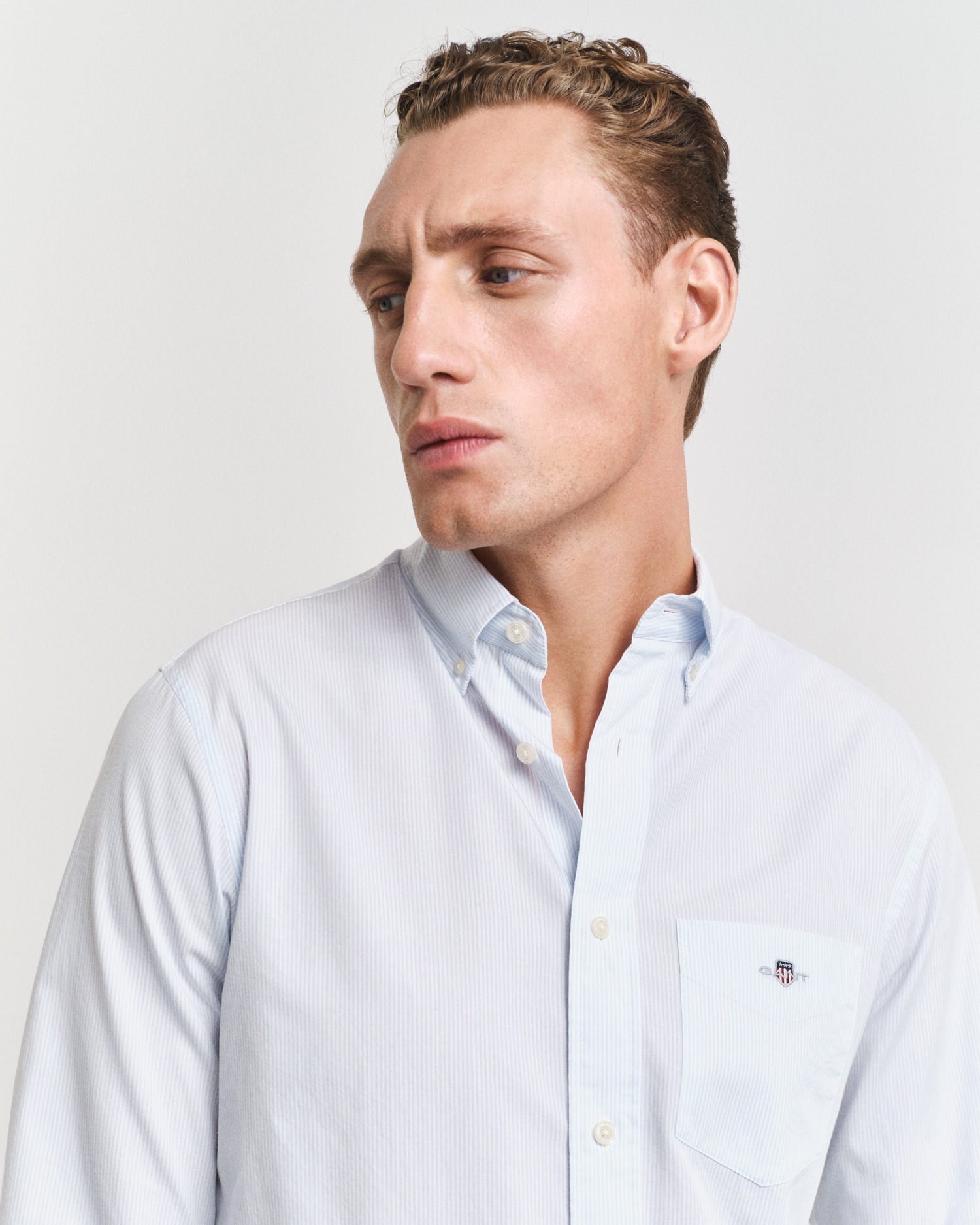 Gant Langarmhemd »REG POPLIN BANKER SHIRT« Banker Stripe Popeline, leichte Baumwolle