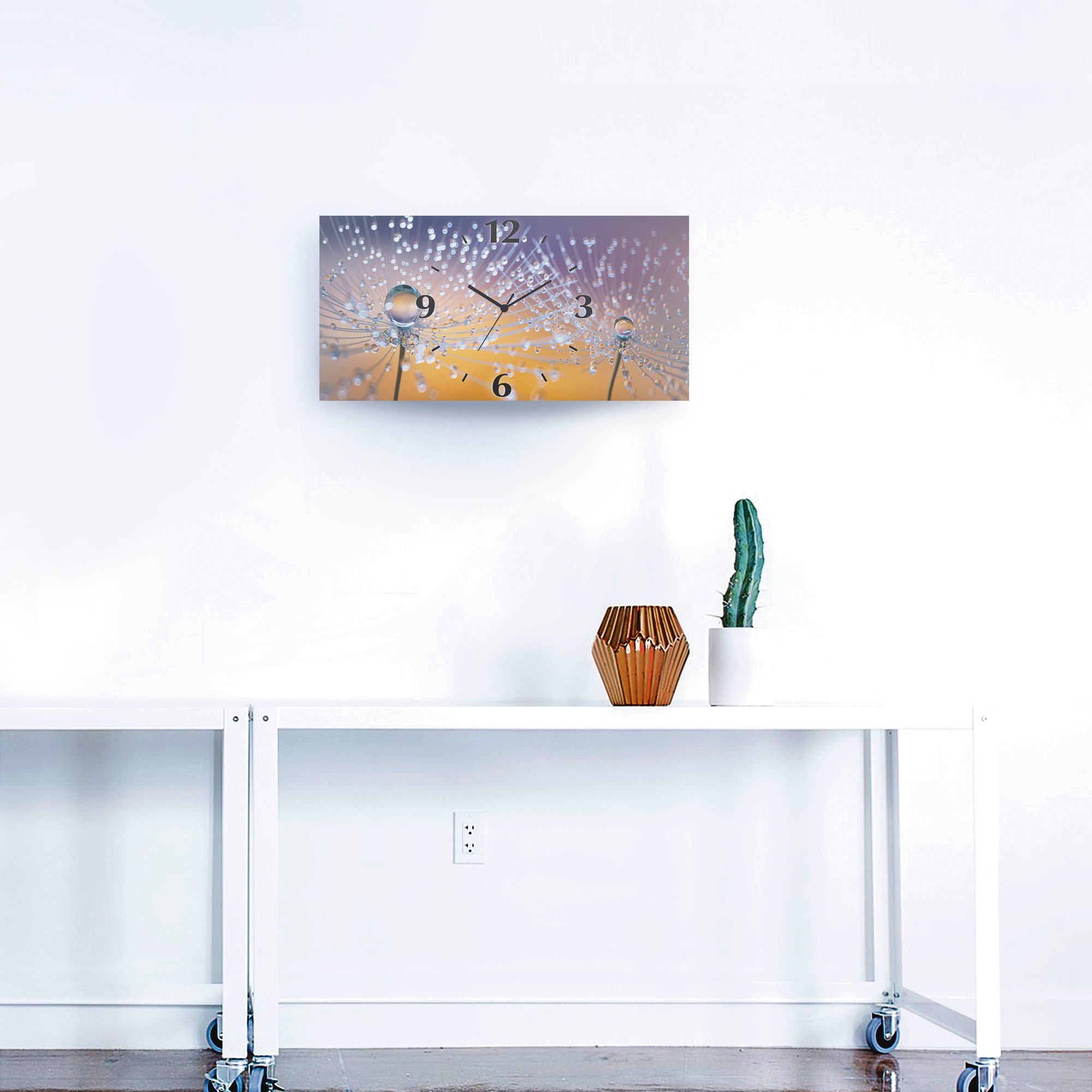 Artland Wanduhr »Pusteblumen Tautropfen« wahlweise mit Quarz- oder Funkuhrwerk, lautlos ohne Tickgeräusche