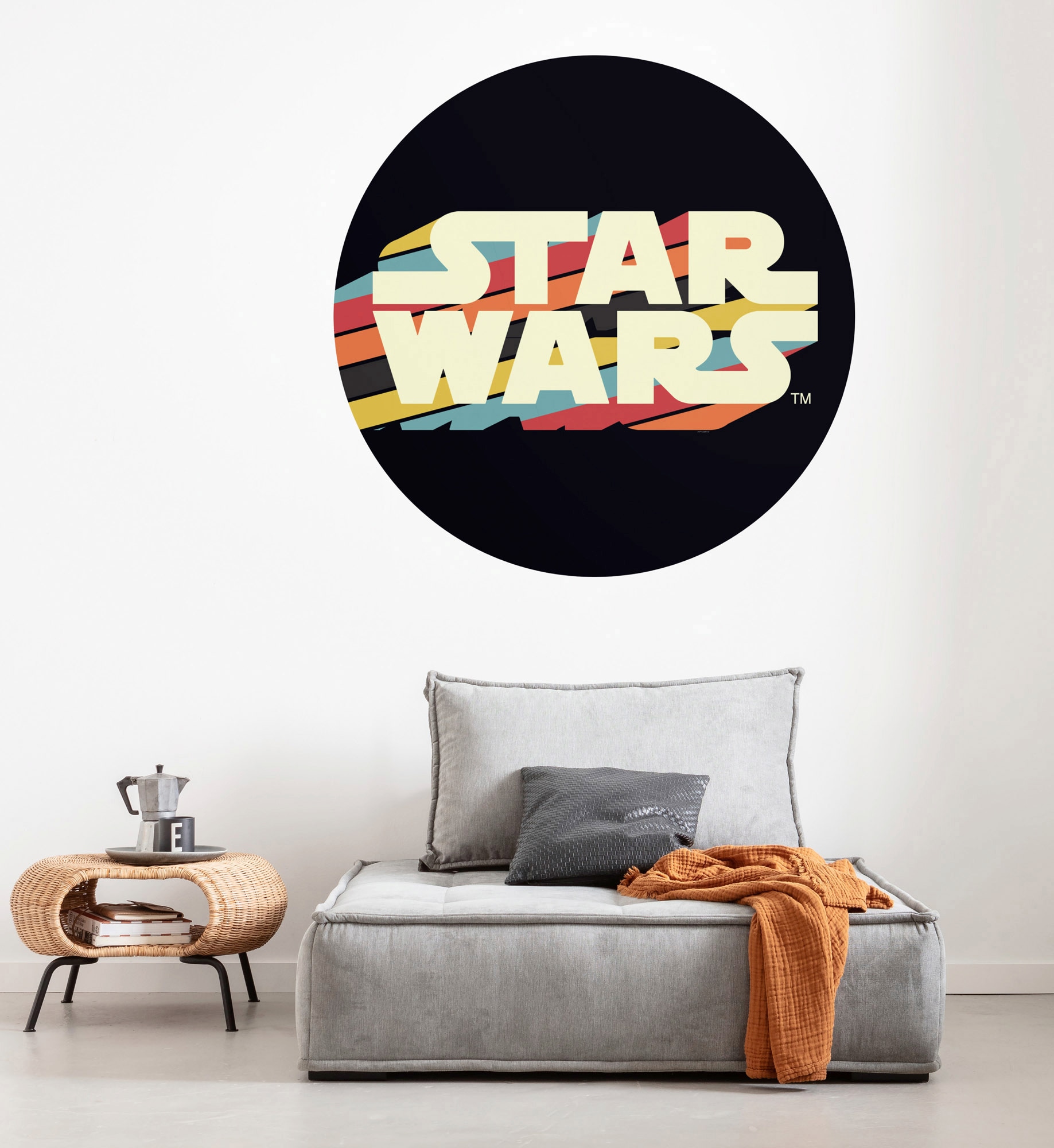 Komar Fototapete »Vlies selbstklebend - Star Wars Typeface - Größe 125 x 125 cm«, bedruckt, Kinderzimmer