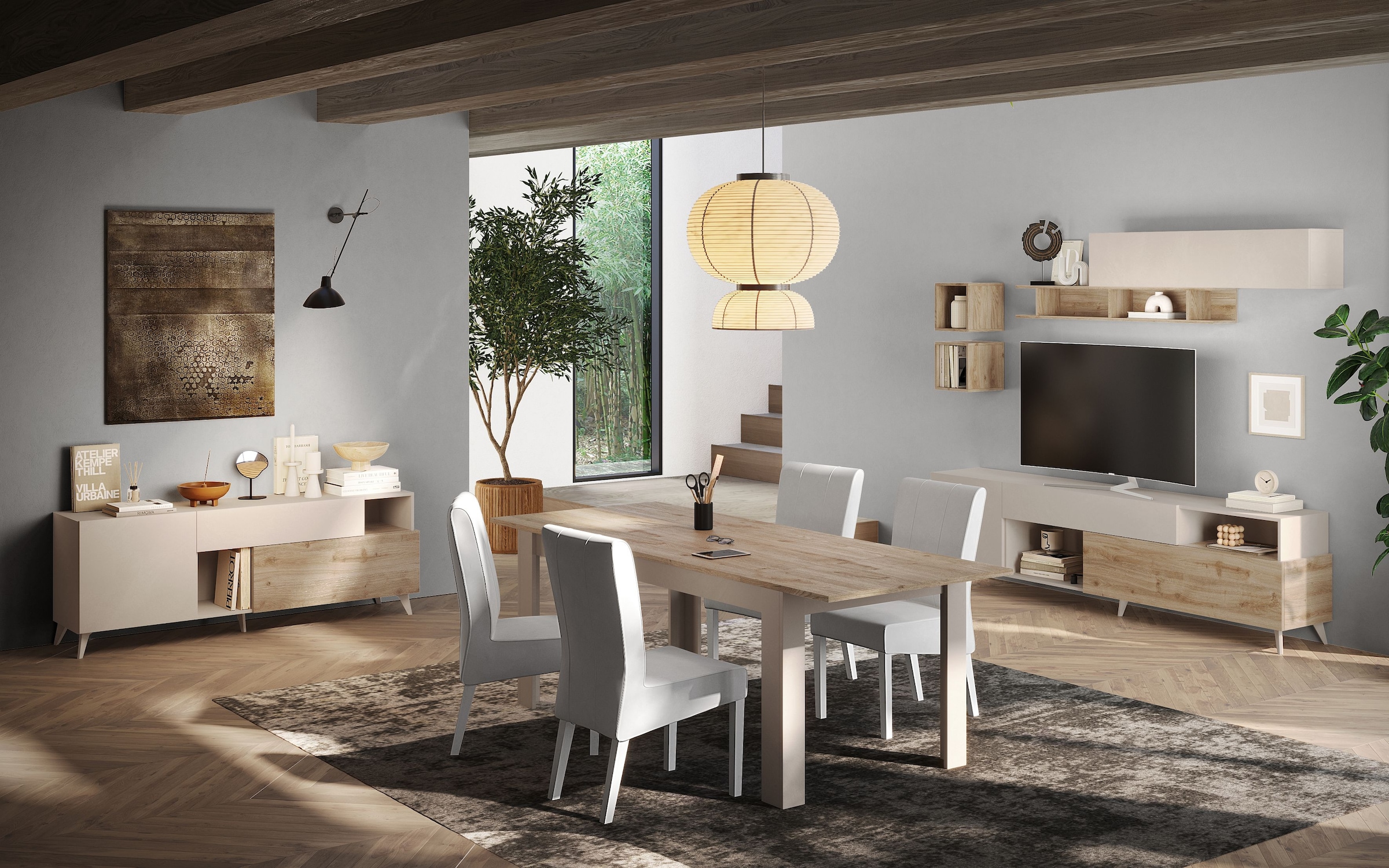 INOSIGN Lowboard »Monaco Breite 241 cm, TV-Schrank mit 1 Tür, 1 Klappe u. 1 Schubkasten«, Fernsehtisch, TV-Board, Soft/Self Closing