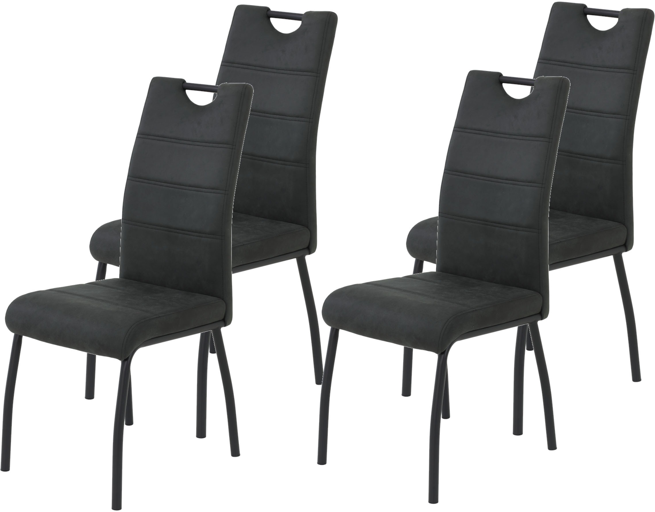 HELA 4-Fußstuhl »PETRA«, (Set), 4 St., Vierfußstuhl; Vintage Optik; mit Gri günstig online kaufen