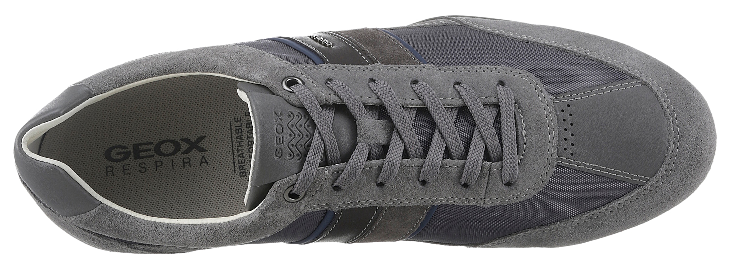 Geox Sneaker »U WELLS C«, Casual Schuh, Schnürschuh mit Logoverzierung