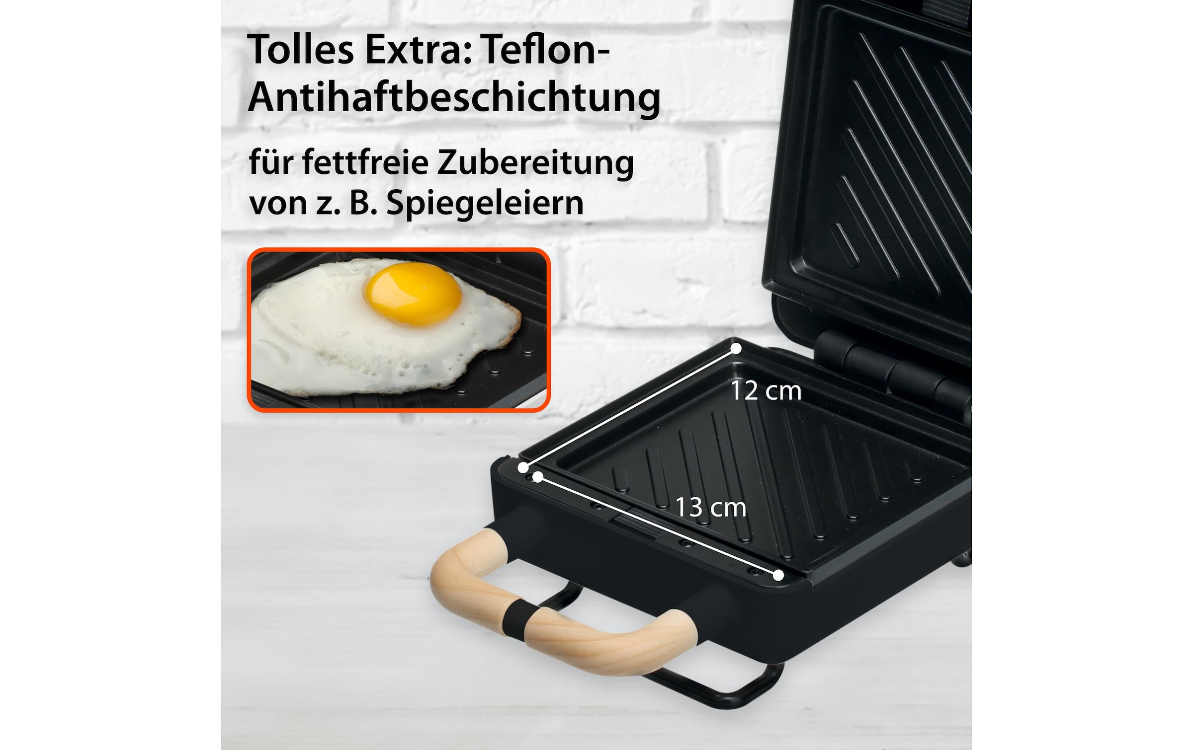 ADE Waffeleisen »Schwarz« 600 W