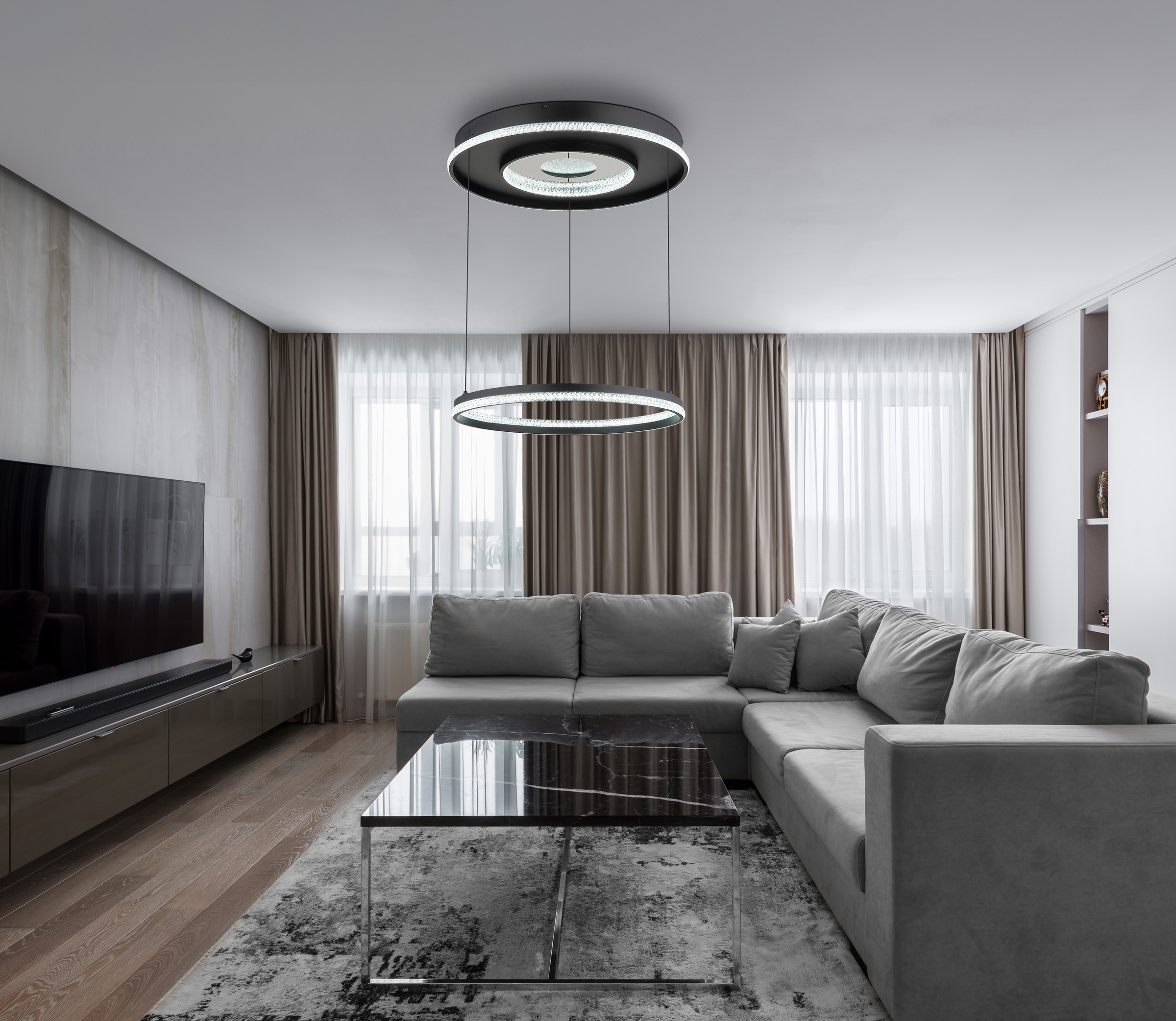 GLOBO LIGHTING Hängeleuchte »MARSH« LED-Modul 1 Stk. warmweiß - kaltweiß Hä günstig online kaufen