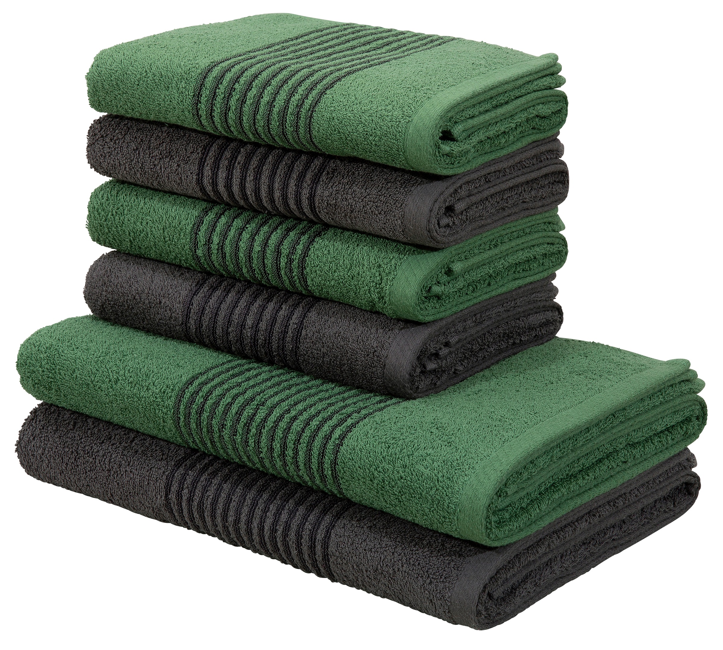 Bruno Banani Handtuch Set »Jassen, Duschtücher, Handtücher« Set 6 Walkfrott günstig online kaufen