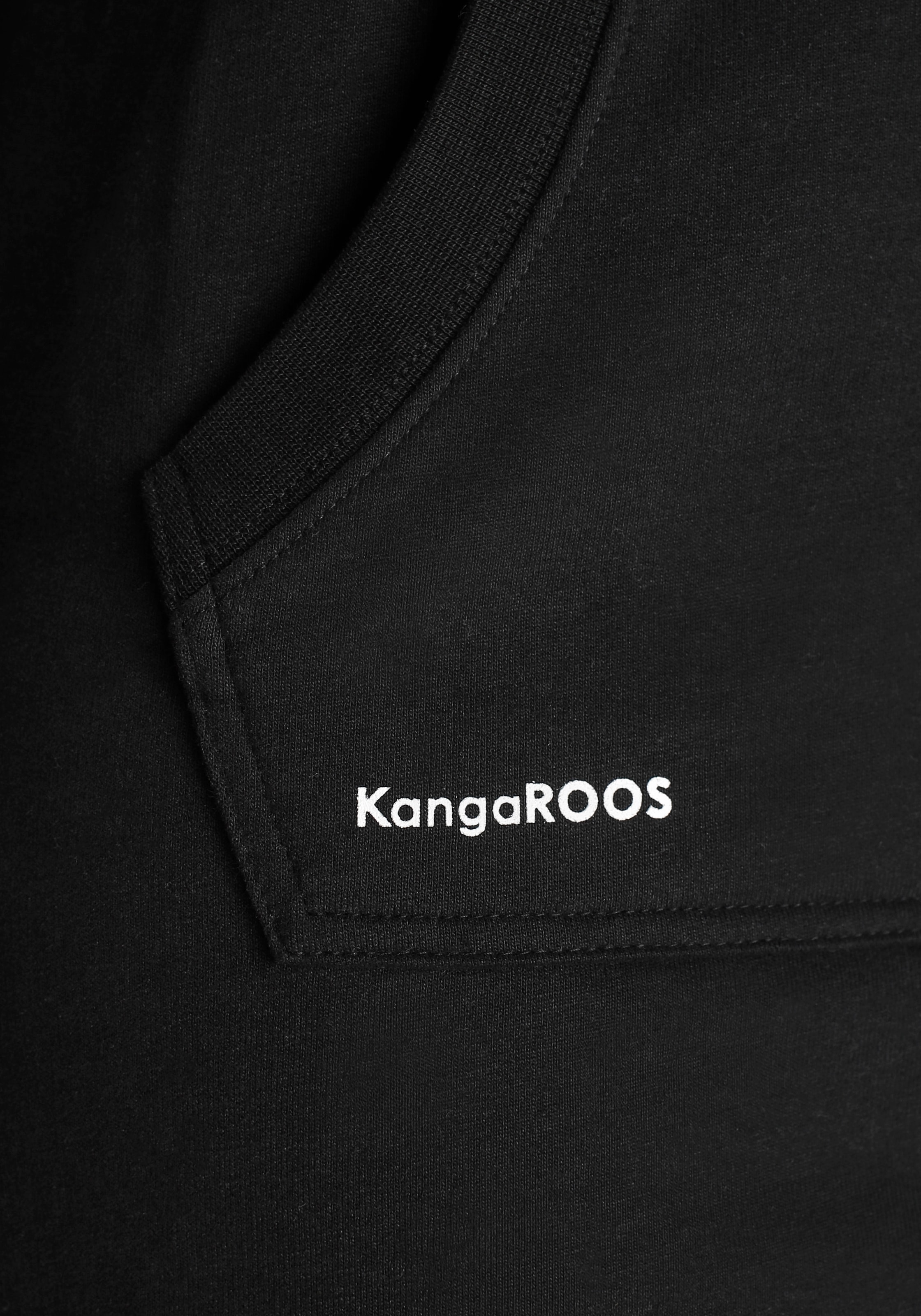 Sweatkleid, Kapuze im NEUE - kaufen KangaROOS Online-Shop KOLLEKTION bedruckten Raglanärmeln und mit