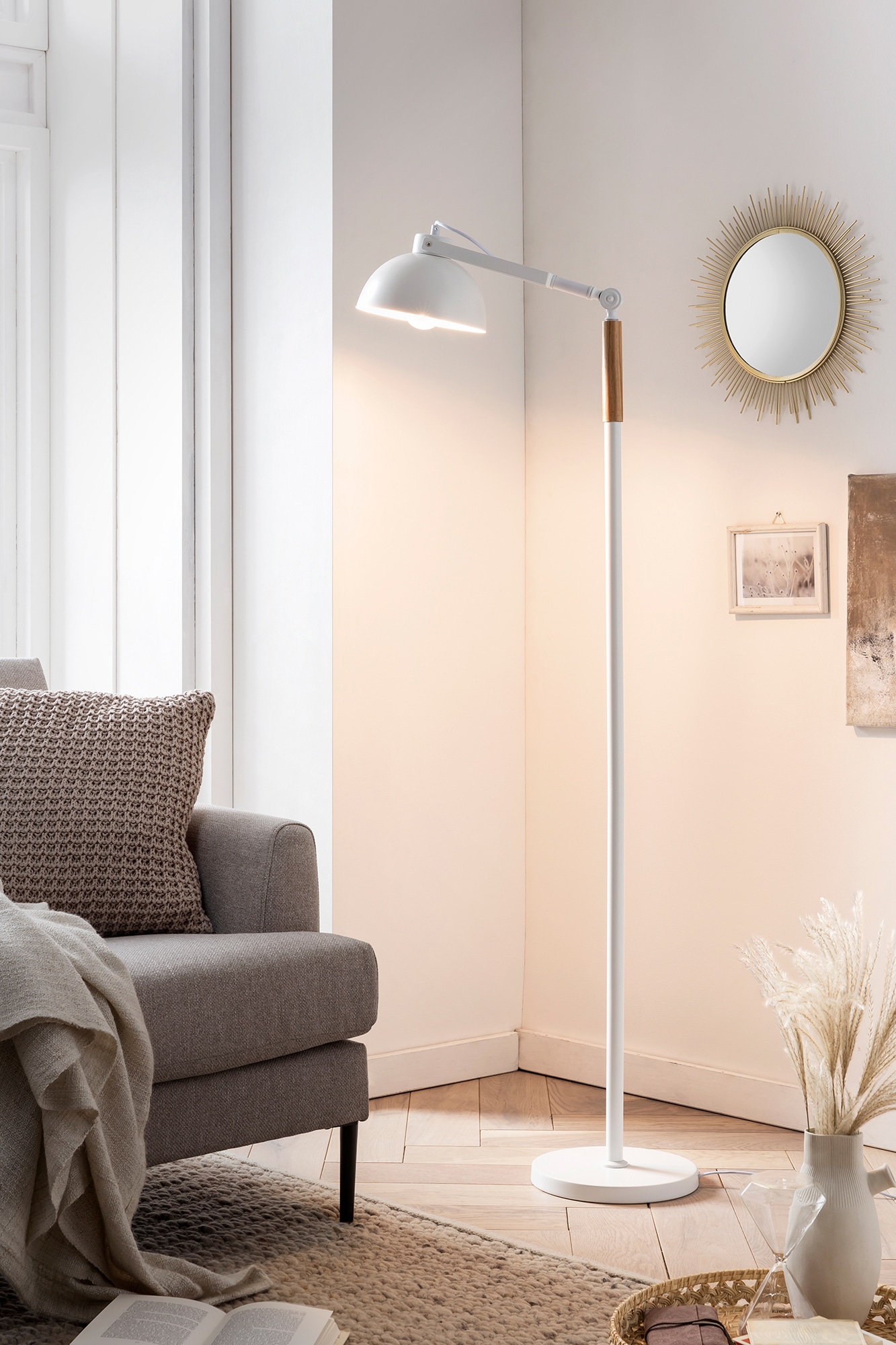SalesFever Stehlampe »Havar«, 1 flammig, Leuchtmittel E27   ohne Leuchtmitt günstig online kaufen