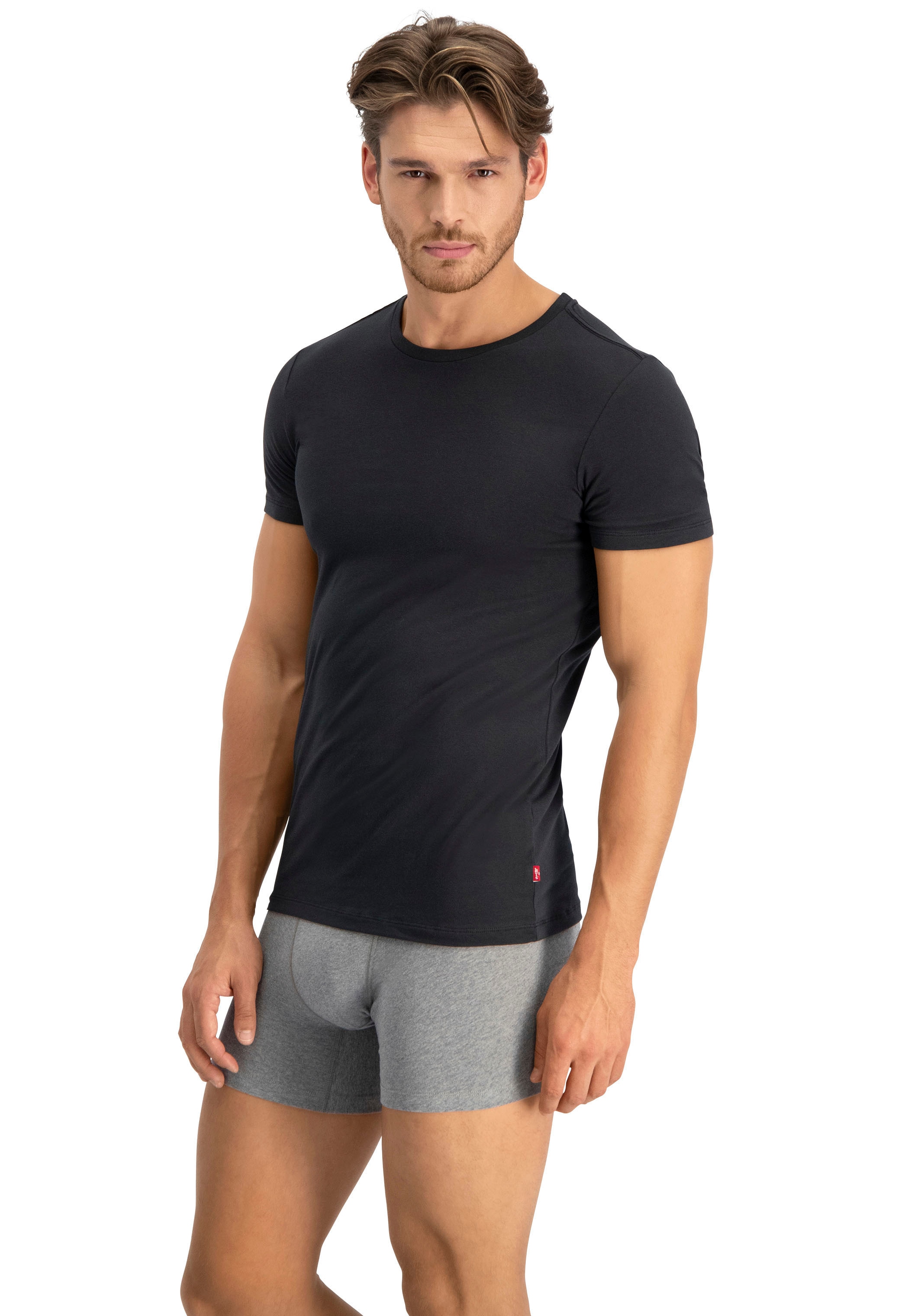 Levi's® T-Shirt, (Packung, 2er-Pack), mit breitem Logobund