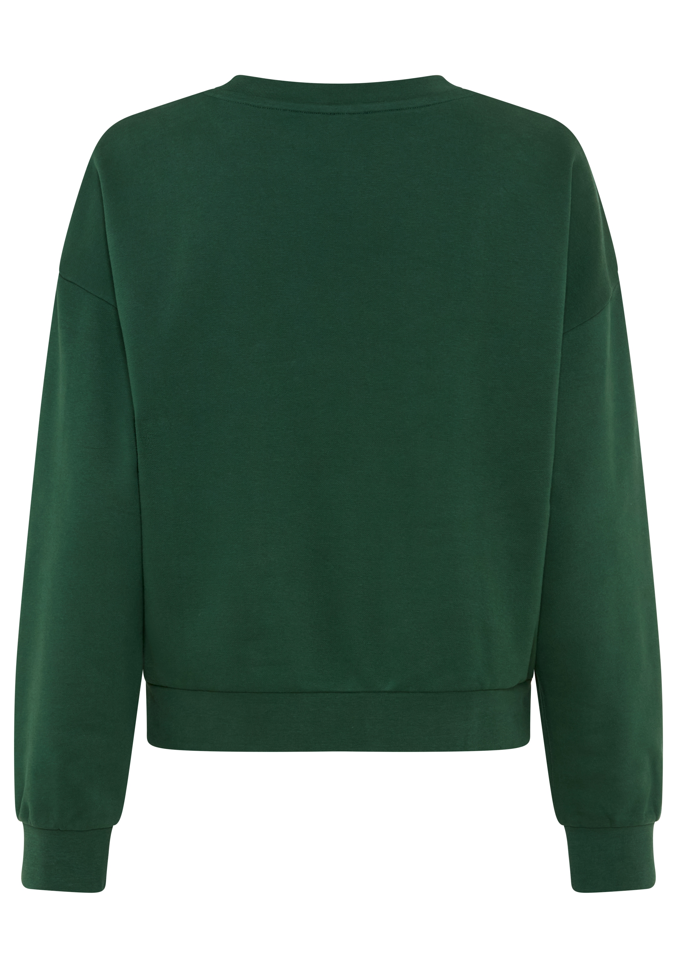 Laura Scott Sweatshirt , modisch verkürzt aus kuscheliger Sweatware mit Frottée Applikation
