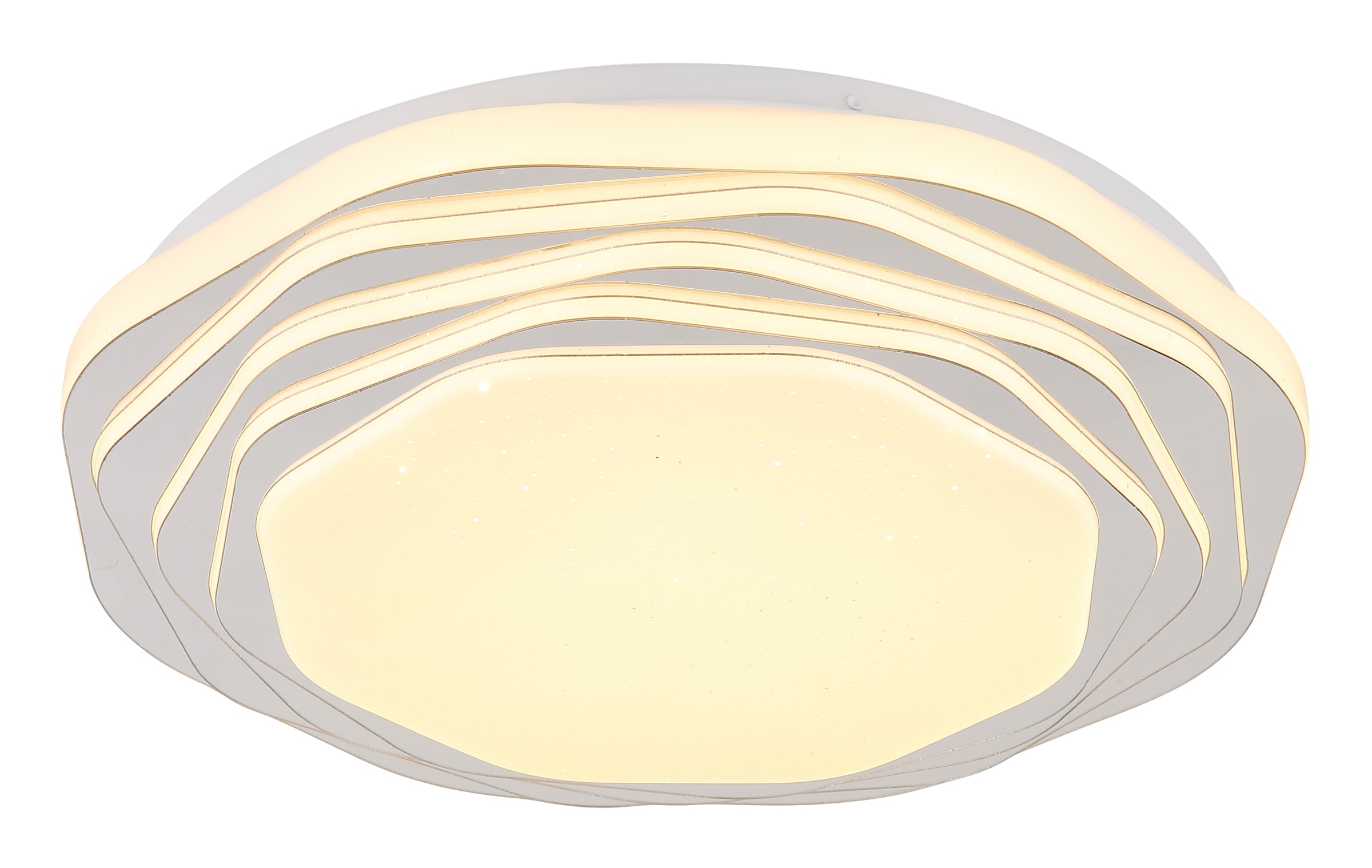 GLOBO LIGHTING LED Deckenleuchte »FLORDELIS« LED-Modul 1 Stk. Deckenlampe/rund/Wohnzimmer/Schlafzimmer/elegant