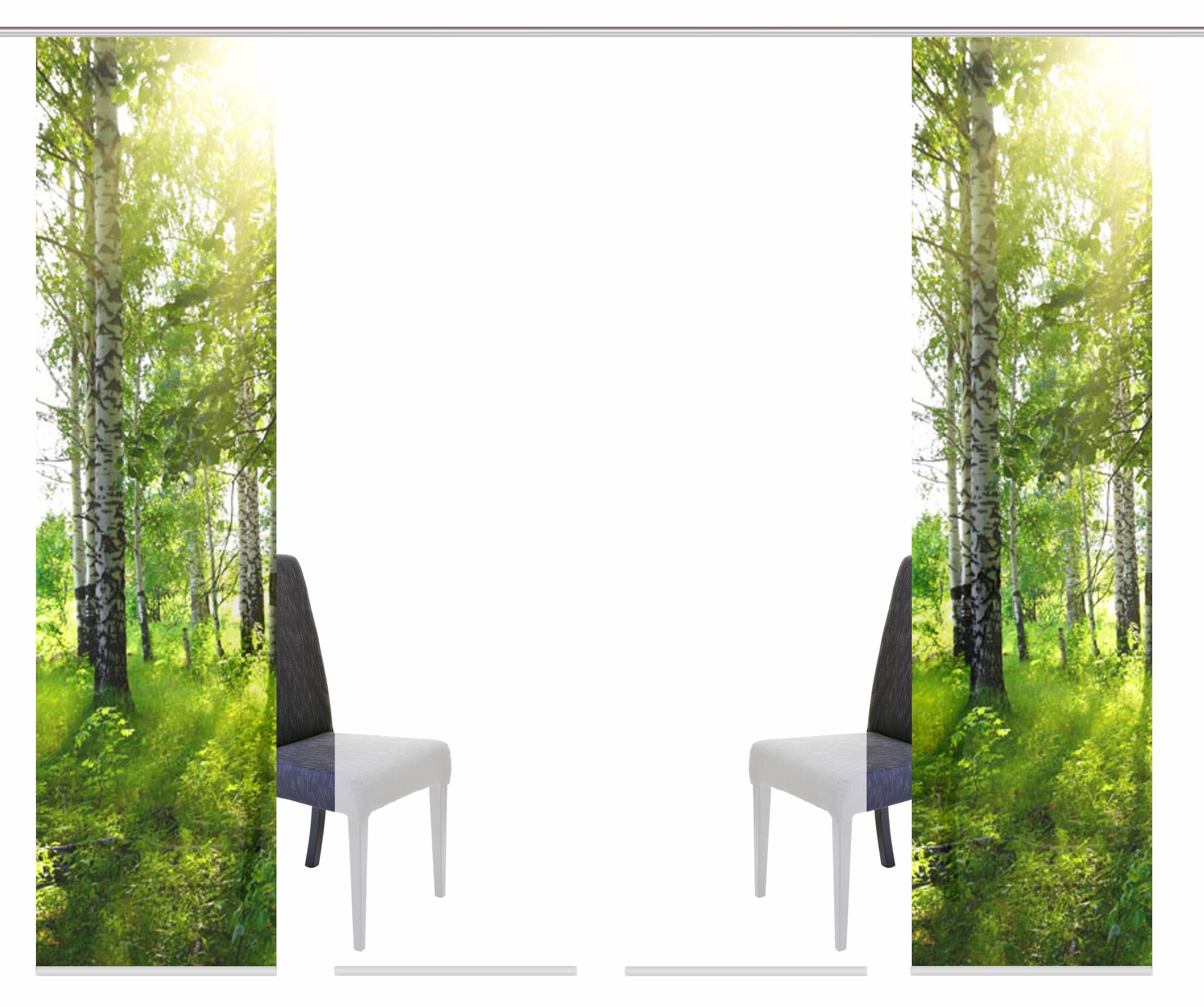 HOME WOHNIDEEN Schiebegardine »GALWAY« Klettband 4 Stk. tlg. HxB: 245x60, i günstig online kaufen