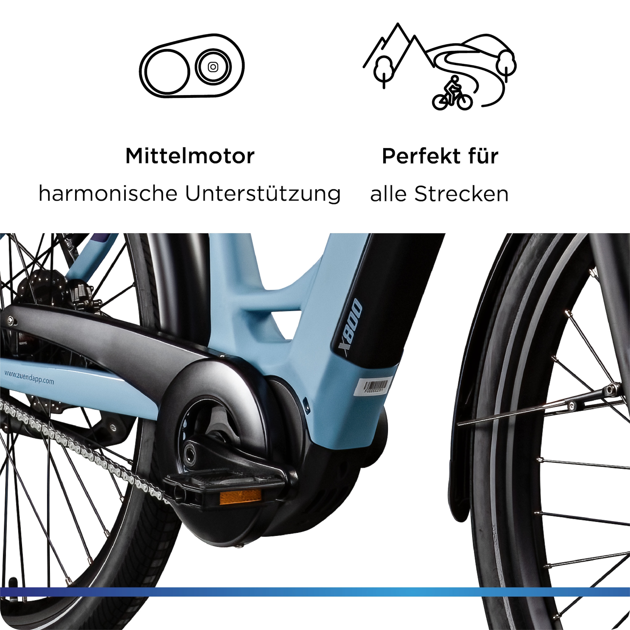 Zündapp »X800« 7 Gang Nabenschaltung Mittelmotor 250 W Pedelec, Elektrofahrrad für Damen und Herren