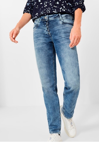 Cecil Loose-fit-Jeans, mit 4-Knopf-Verschluss, schmal zulaufendem Bein und Anhänger kaufen