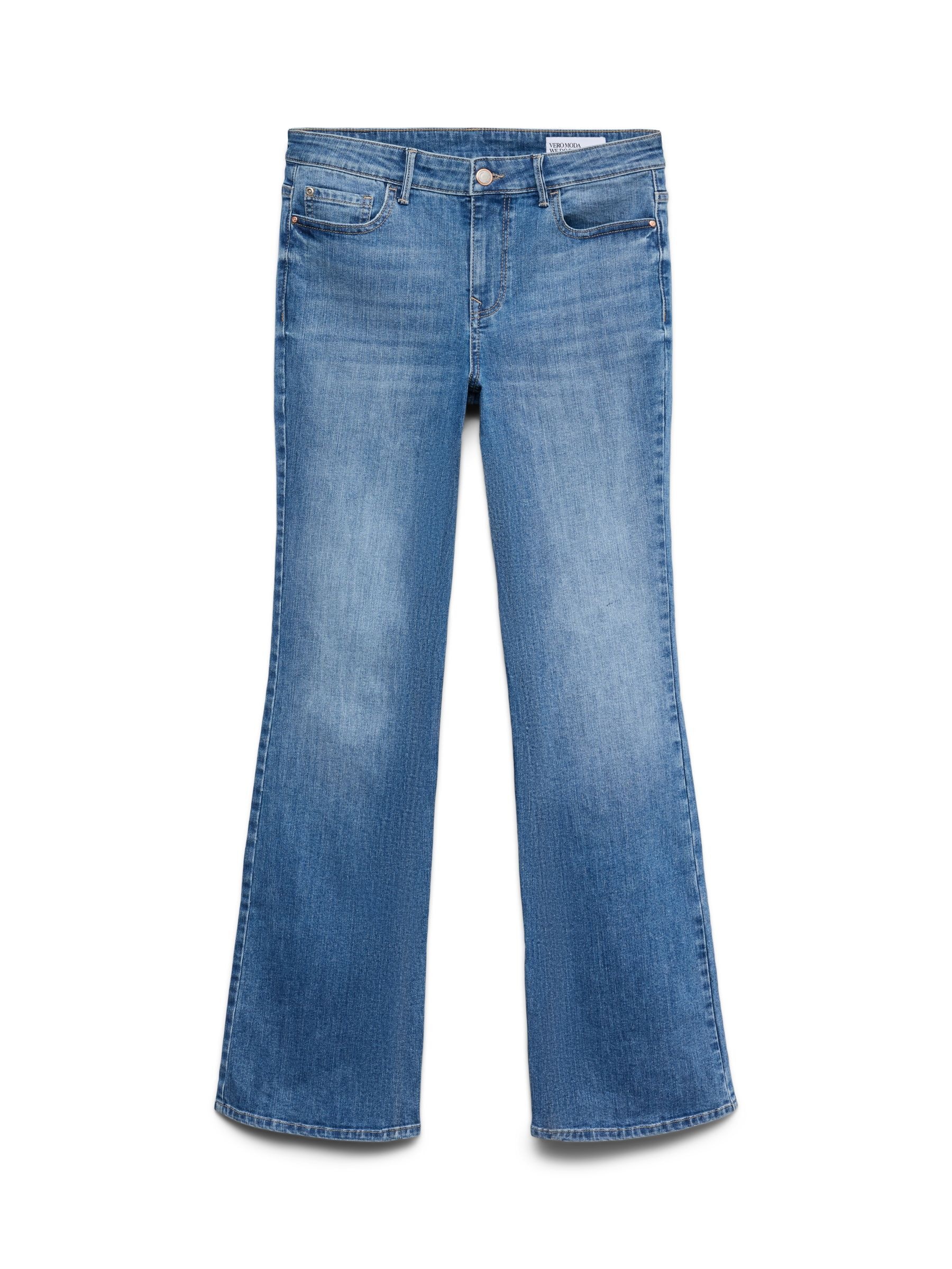 Vero Moda Bootcut-Jeans »VMFLASH MR FLARED POCKET JNS RA3042 NOOS« Baumwollmischung mit Stretch, regular waist, skinny fit