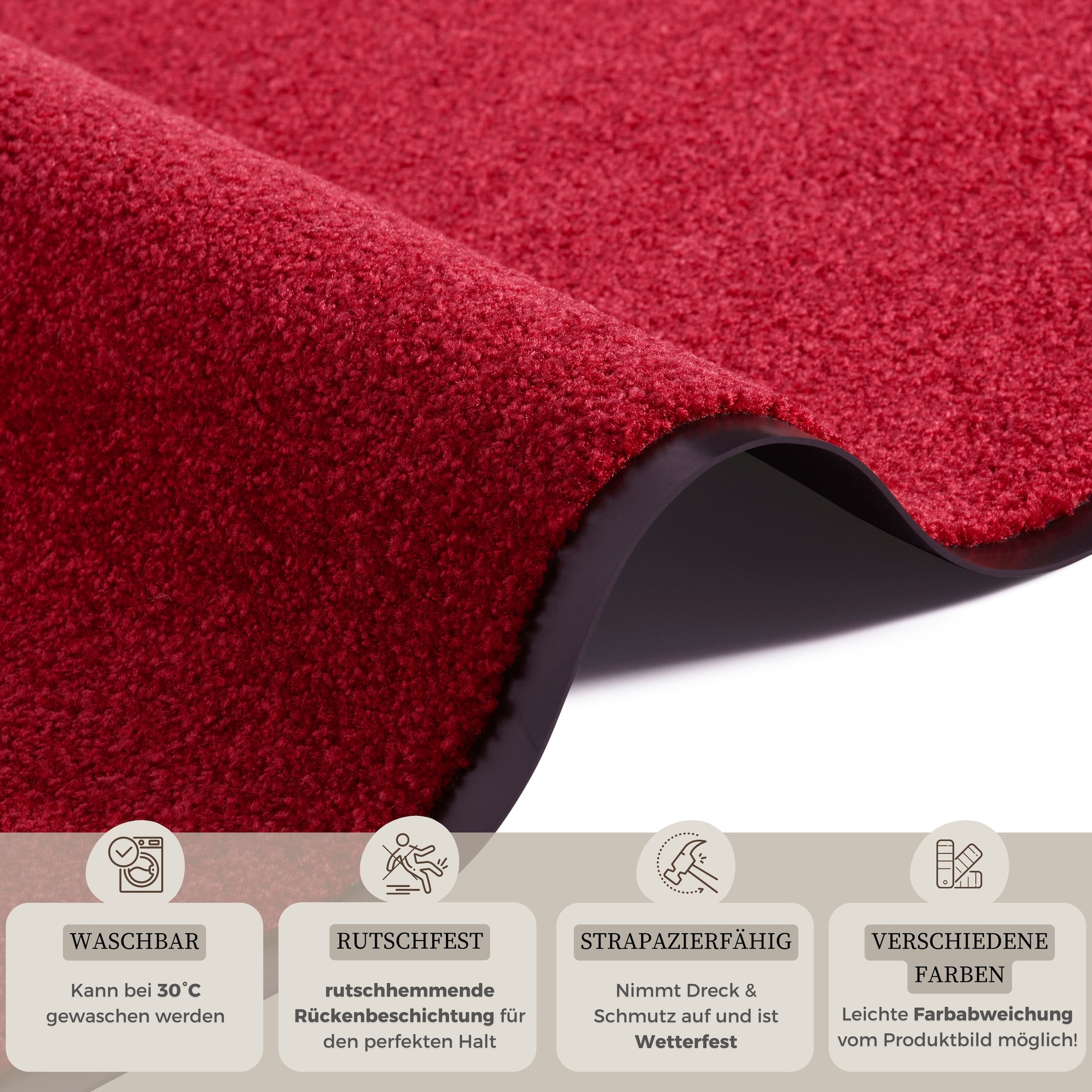 2. Bild von HANSE Home Fußmatte »Wash & Clean«, rechteckig, Schmutzfangmatte, Türmatte, Innen und Außen, Rutschfest, Waschbar