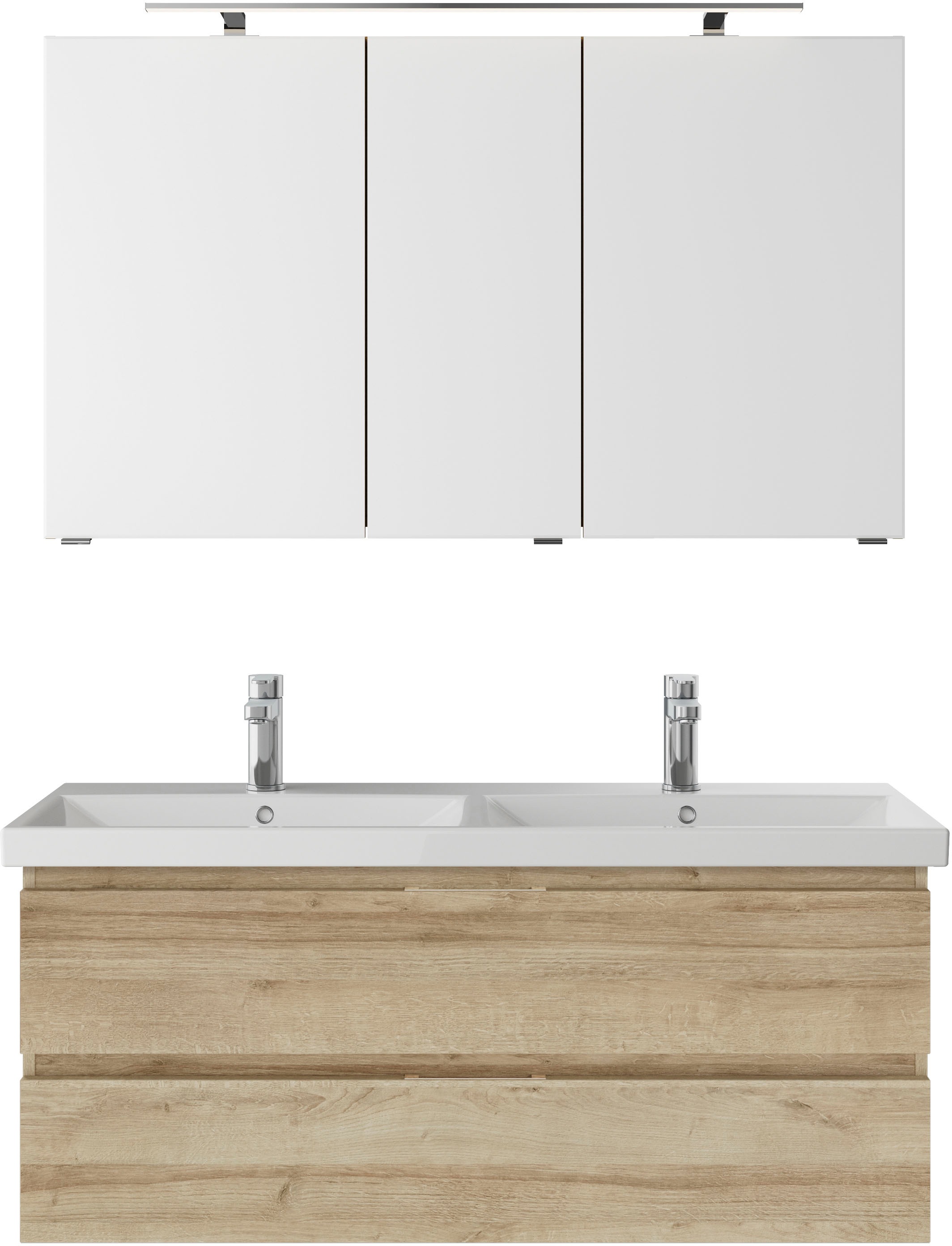 Saphir Badmöbel-Set »Serie 4035 2-teilig, Keramik-Doppelwaschtisch mit LED- günstig online kaufen