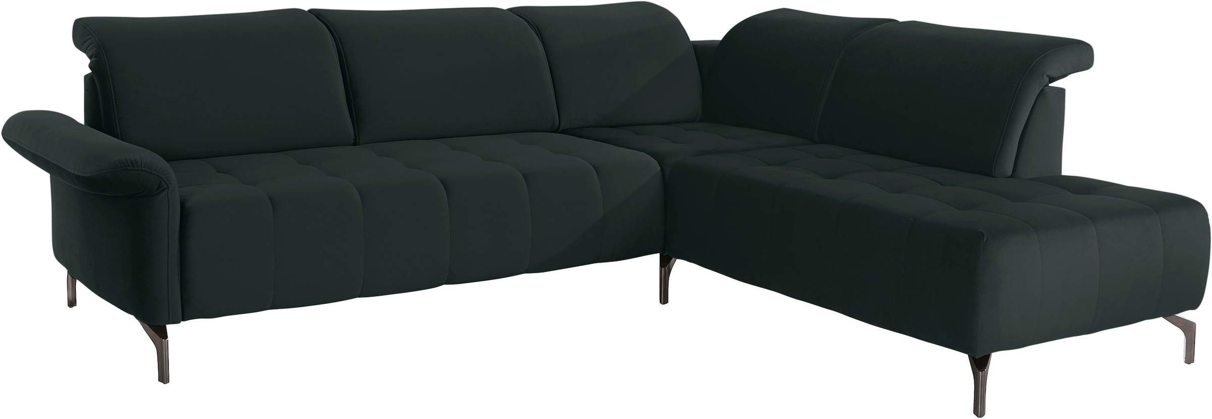 INOSIGN Ecksofa »Fresh L-Form«, Federkern, wahlweise Kopfteilverstellung und motorischer Vorziehsitz