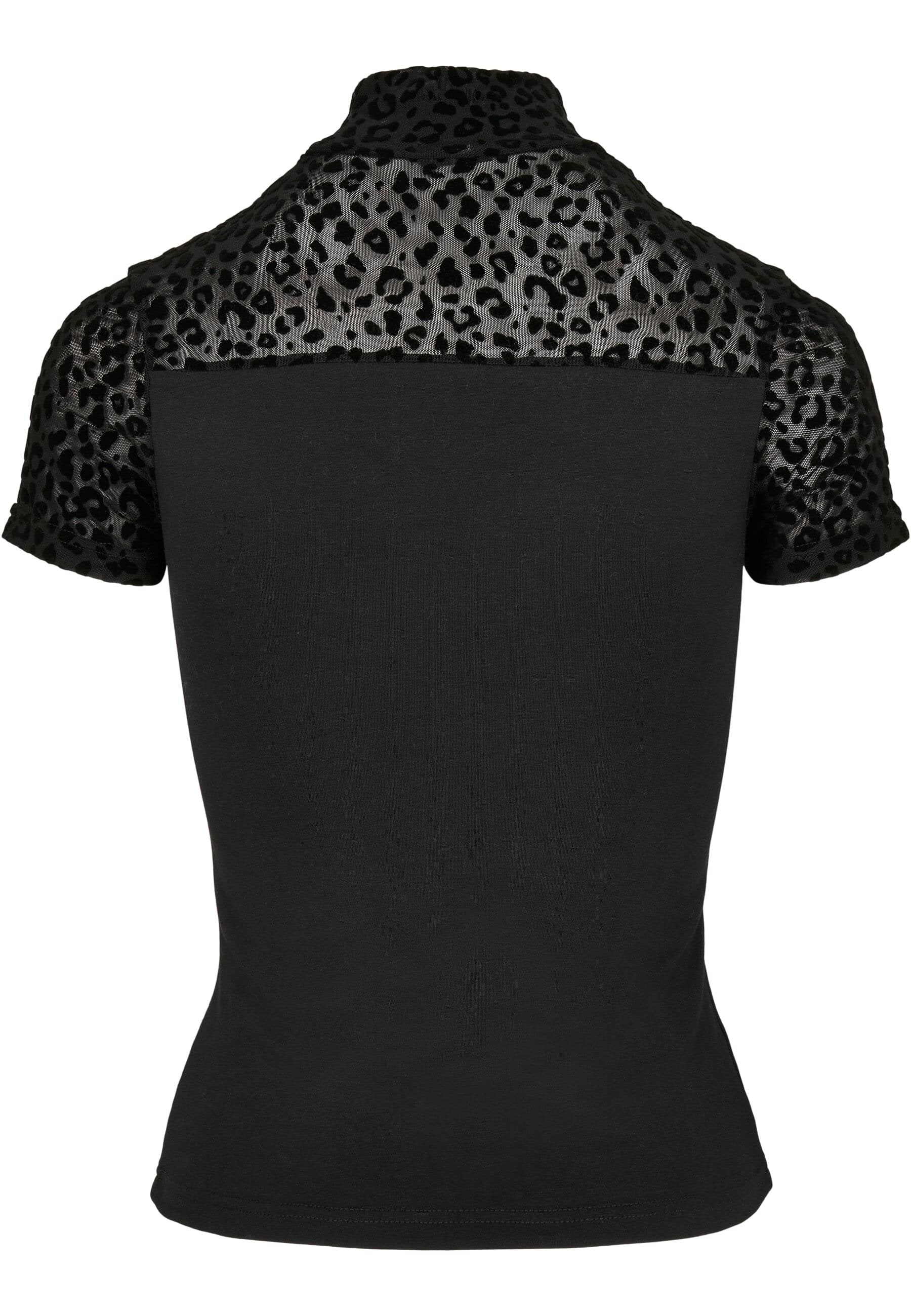 URBAN CLASSICS T-Shirt »Urban Classics Damen Ladies Flock Lace Turtleneck Tee« 1 Stk.
