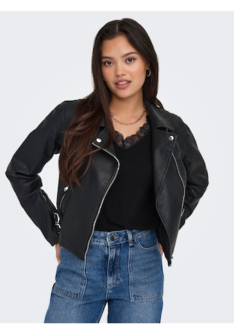 Lederimitatjacke »ONLALBA FAUX LEATHER BIKER CC OTW«, mit vielen Biker Details