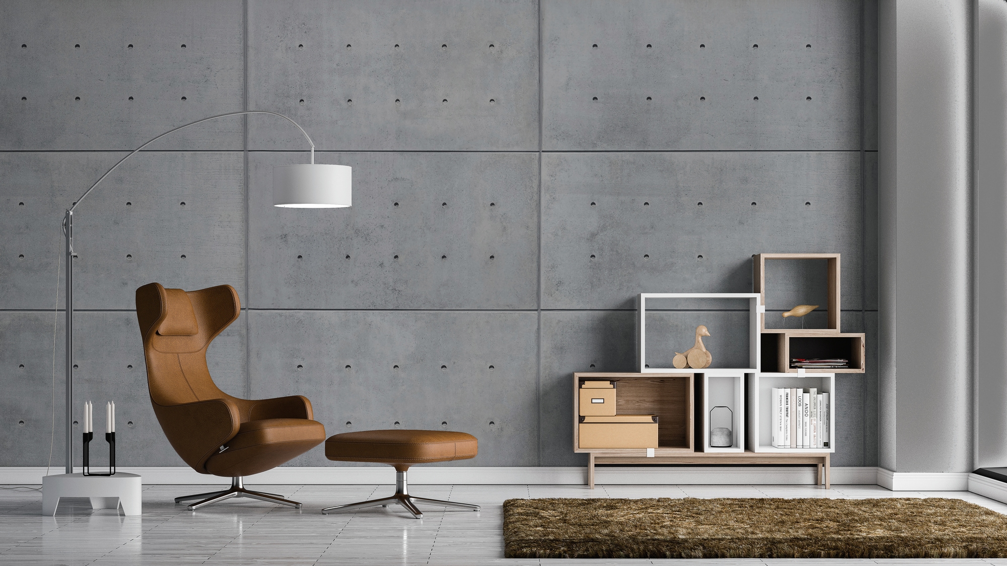 A.S. Création Vliestapete »Fototapete Sichtbetonplatten Hellgrau Industrial günstig online kaufen