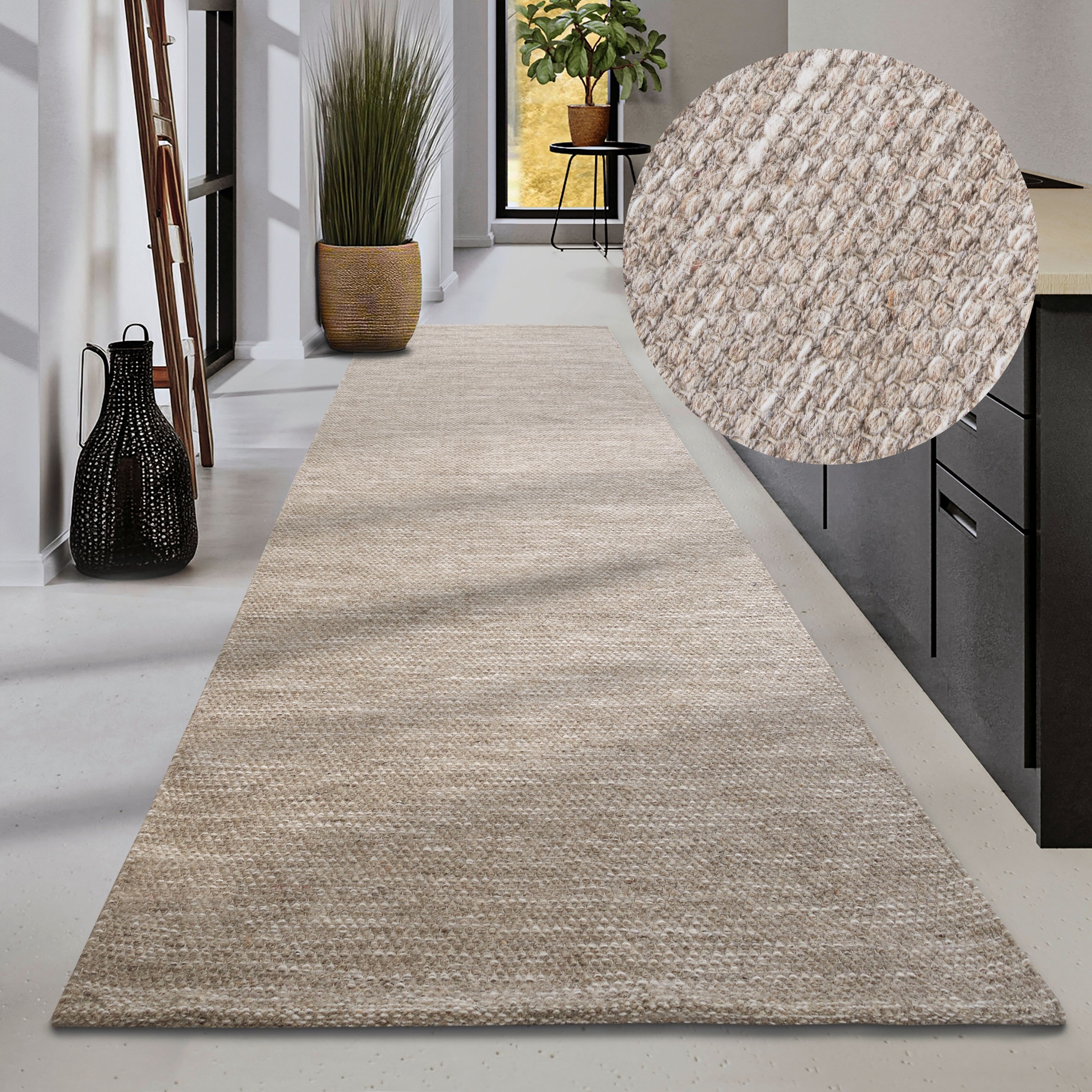 ELLE DECORATION Wollteppich »Pradesh«, rechteckig, 10 mm Höhe, Handgewebt, günstig online kaufen