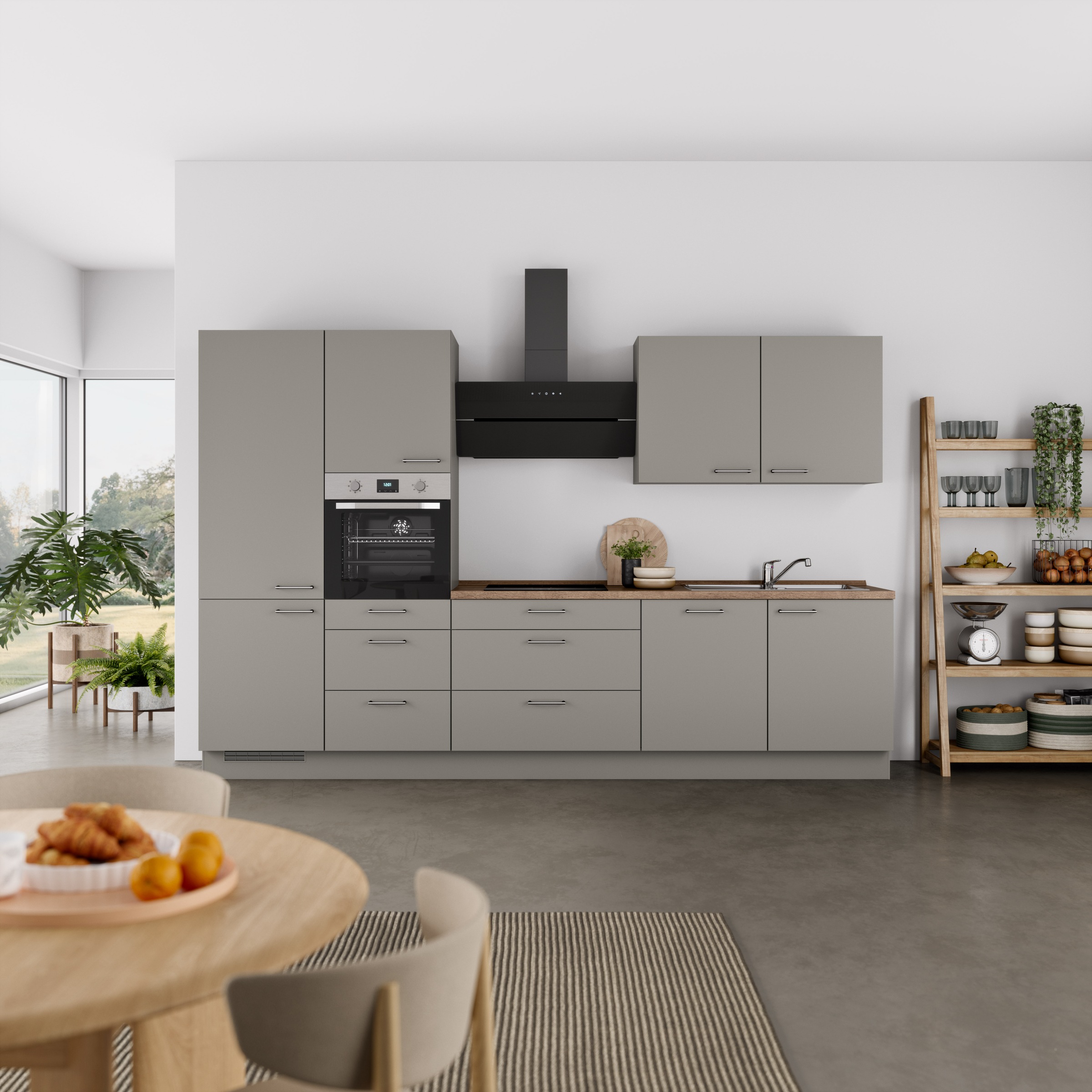 nobilia® Küchenzeile »"Laser II", Ausrichtung wählbar, Breite 330 cm« vormo günstig online kaufen