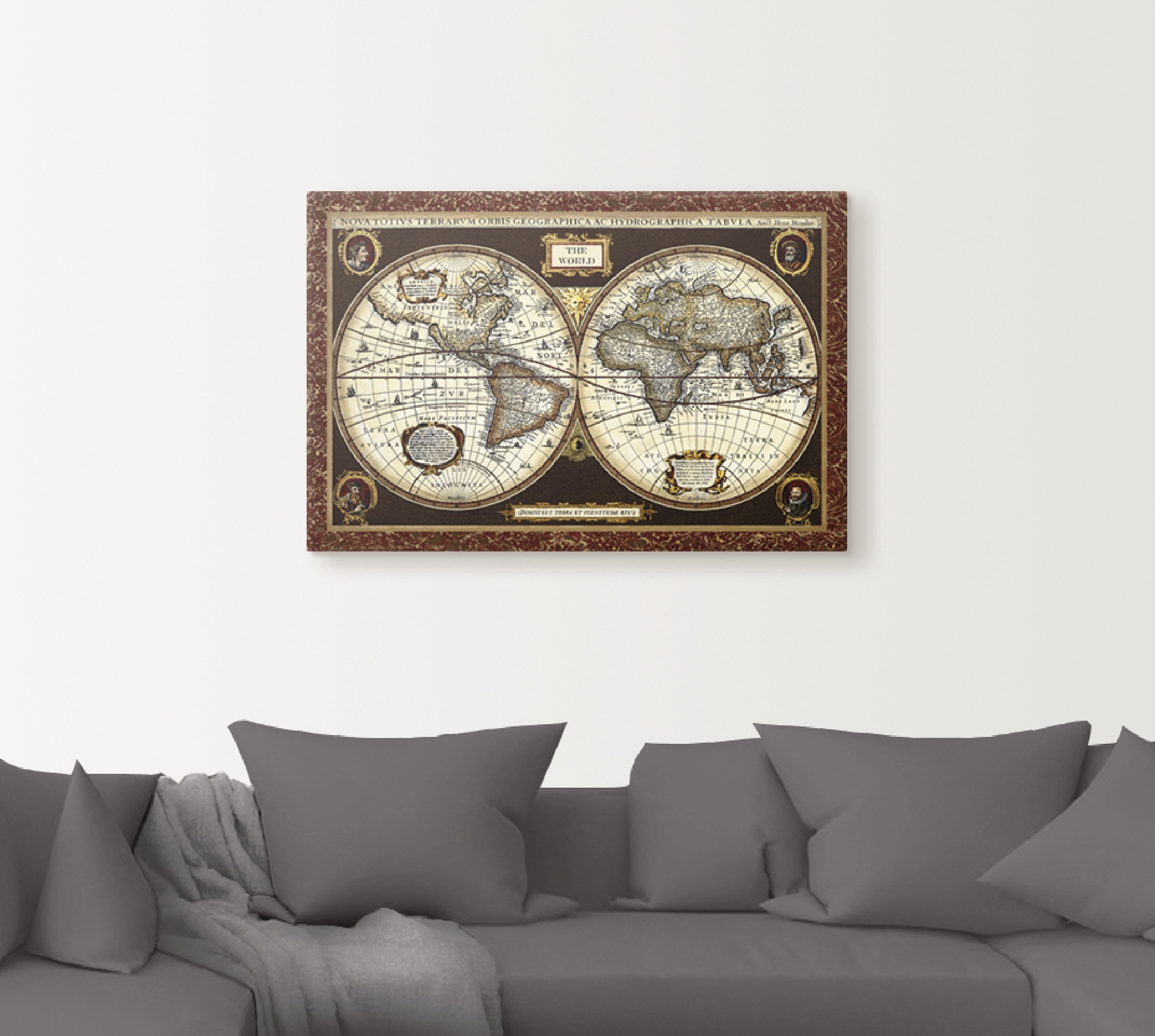 Artland Wandbild »Weltkarte« Landkarten 1 Stk. tlg. als Alubild, Outdoorbil günstig online kaufen