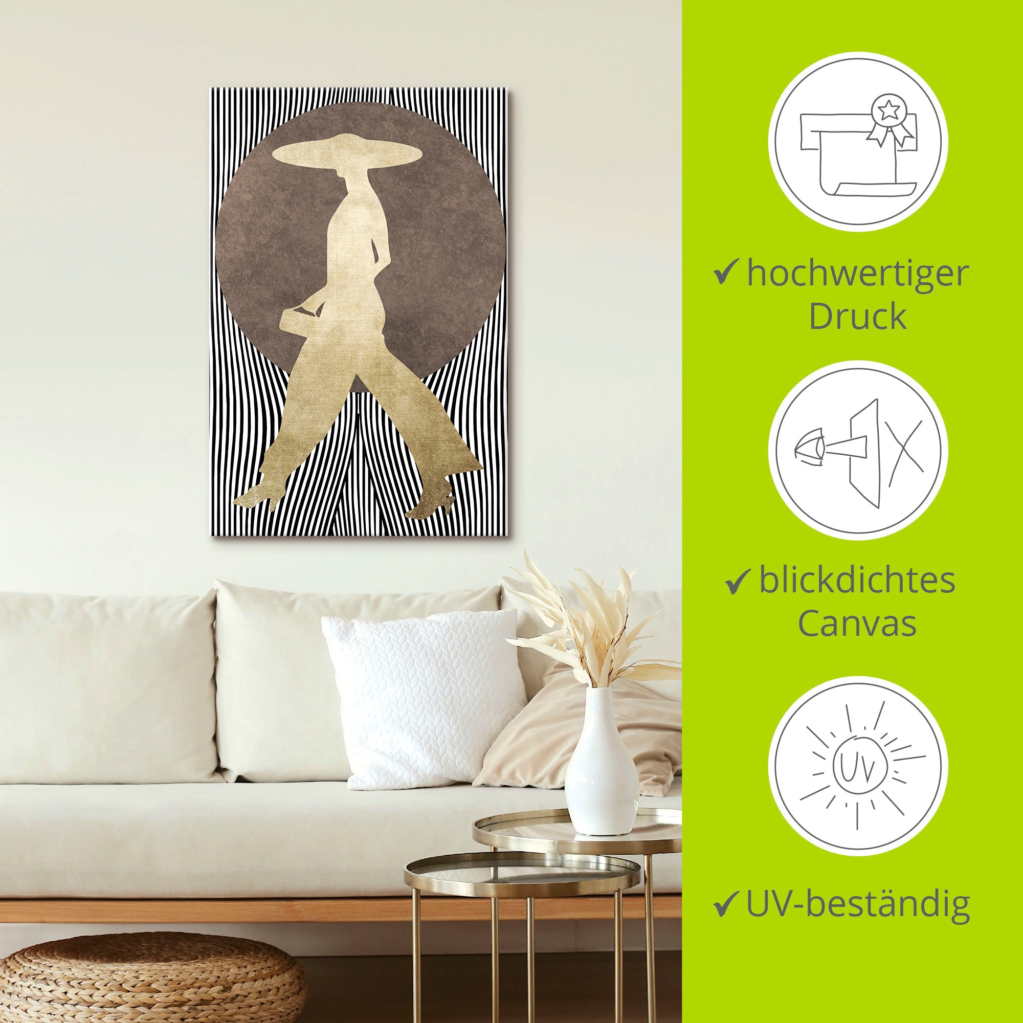 Artland Wandbild »Madame Noir«, Bilder von Frauen, (1 St.), als Alubild, Outdoorbild, Leinwandbild, Poster, Wandaufkleber