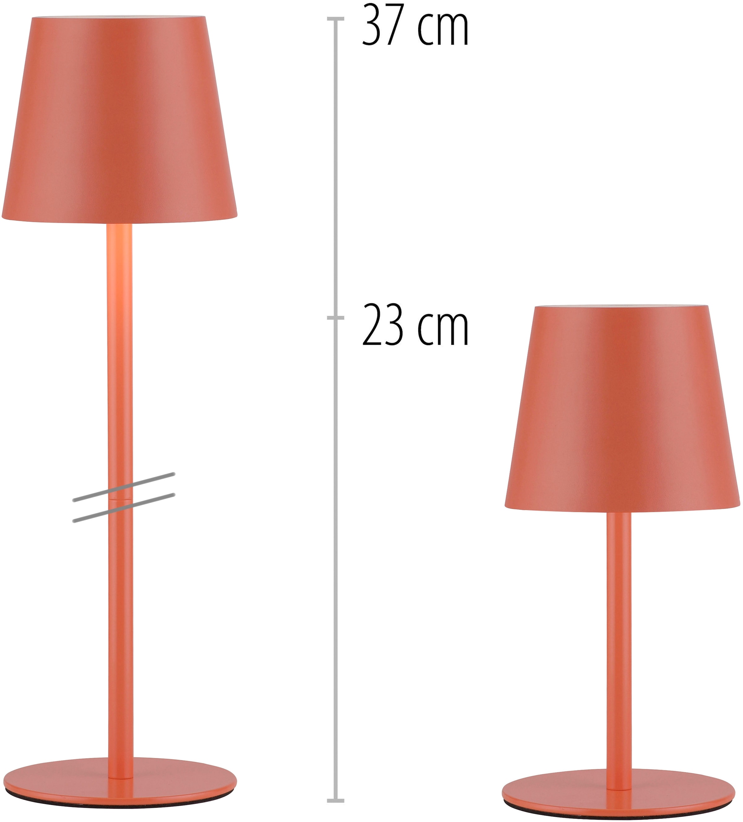 JUST LIGHT LED Tischleuchte »EURIA, 2er Set« LED-Board 2 Stk. Warmweiß LED Akku Tischlampe