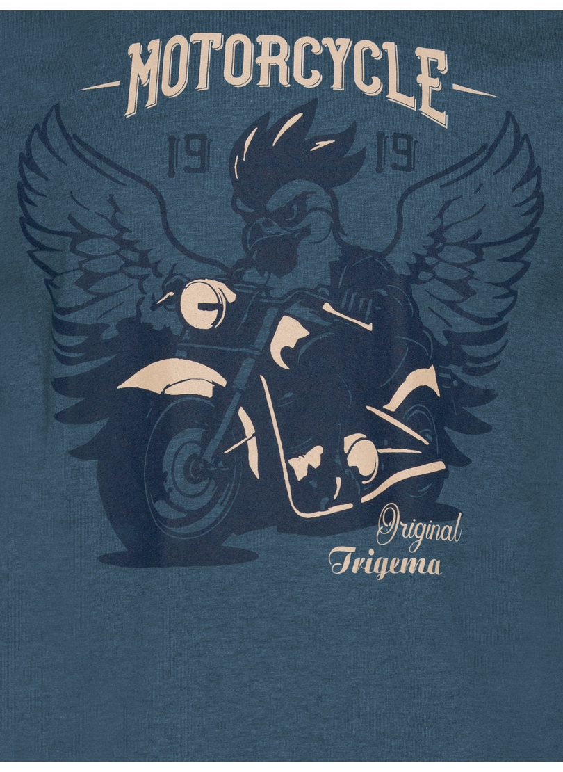 Trigema T-Shirt »TRIGEMA T-Shirt mit großem Motorrad-Printmotiv«, (1 tlg.)